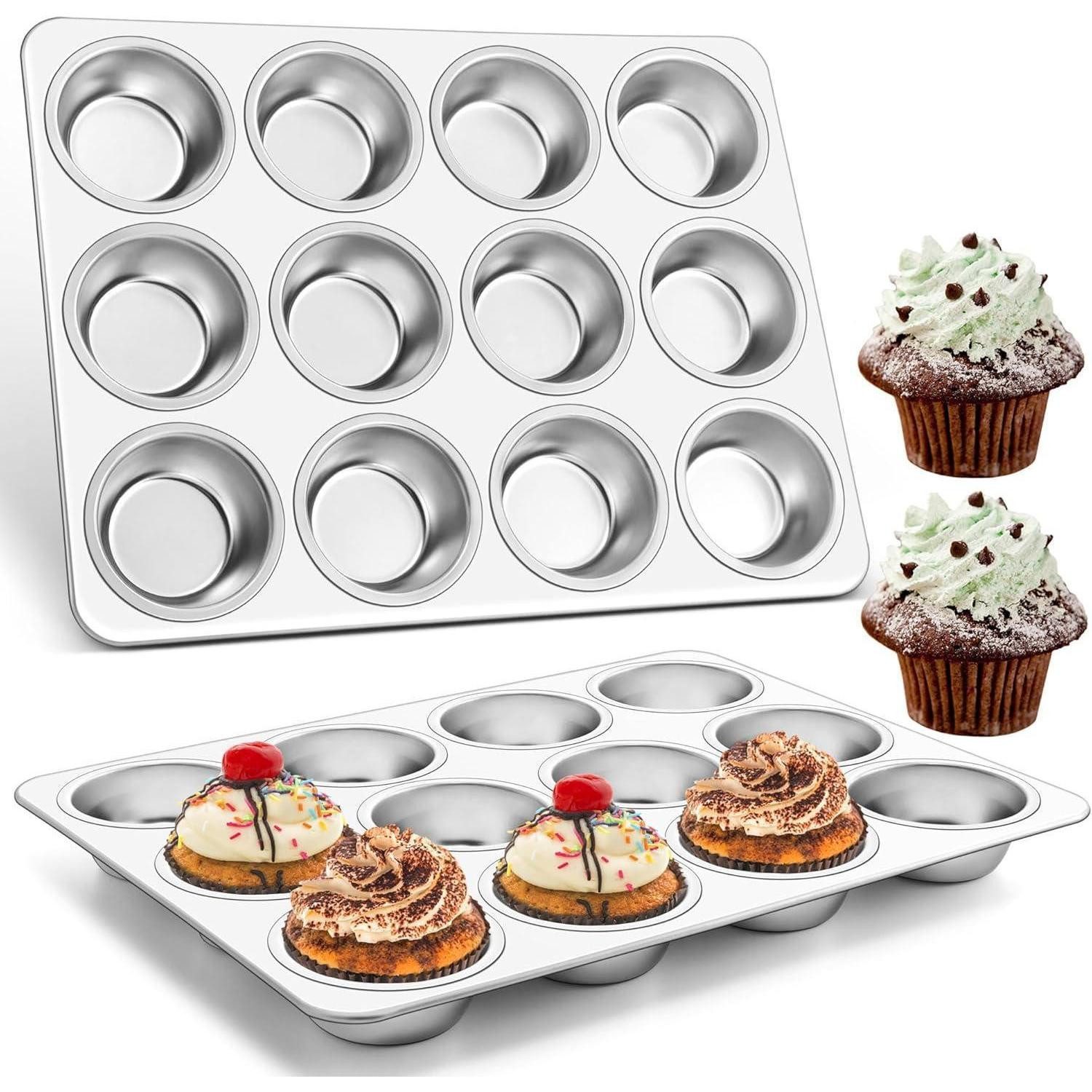 LuxusKollektion Muffinform Edelstahl Muffinform 2er Set aus hochwertigem Material, (1-tlg)