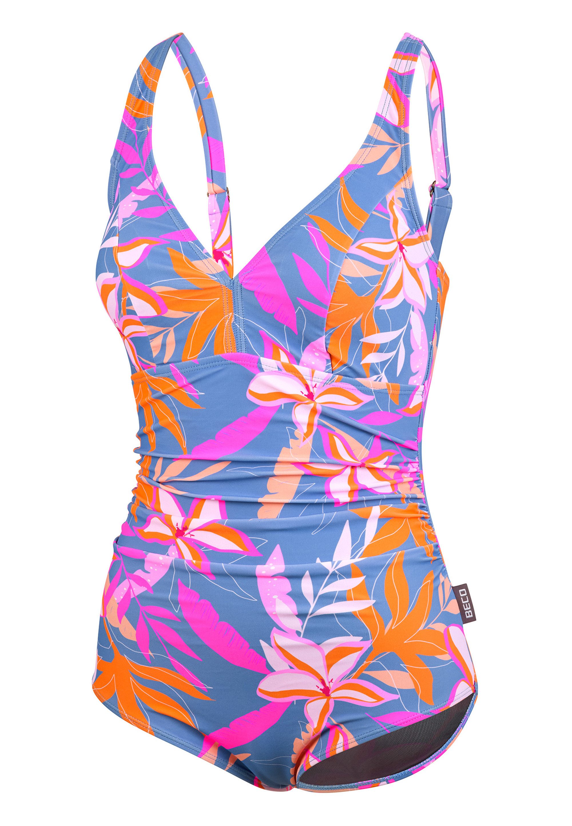 Beco Beermann Badeanzug Tropical Flowers (1-St) mit formender Passform und Herz-Ausschnitt – Bild 2 von 5