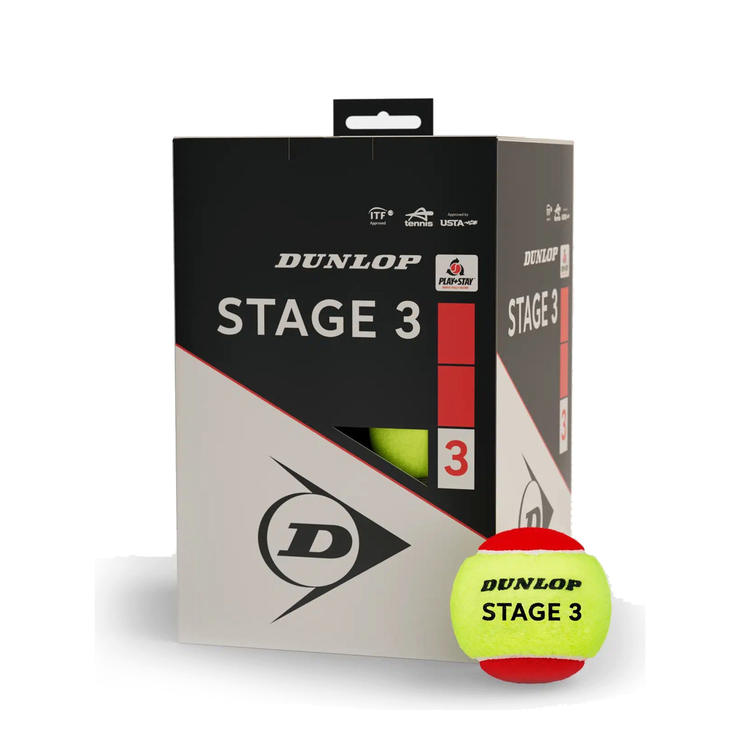 Dunlop Tennisball Stage 3 Red - Tennisbälle - Innendruckball - (12er Box)