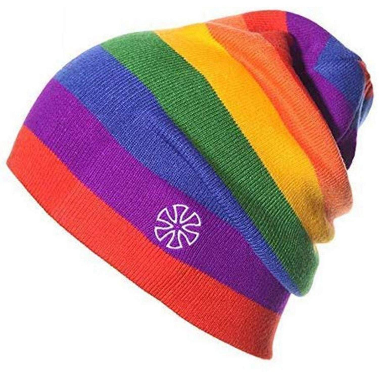 LuxusKollektion Strickmütze Strickmütze Regenbogen Rot (1-St)