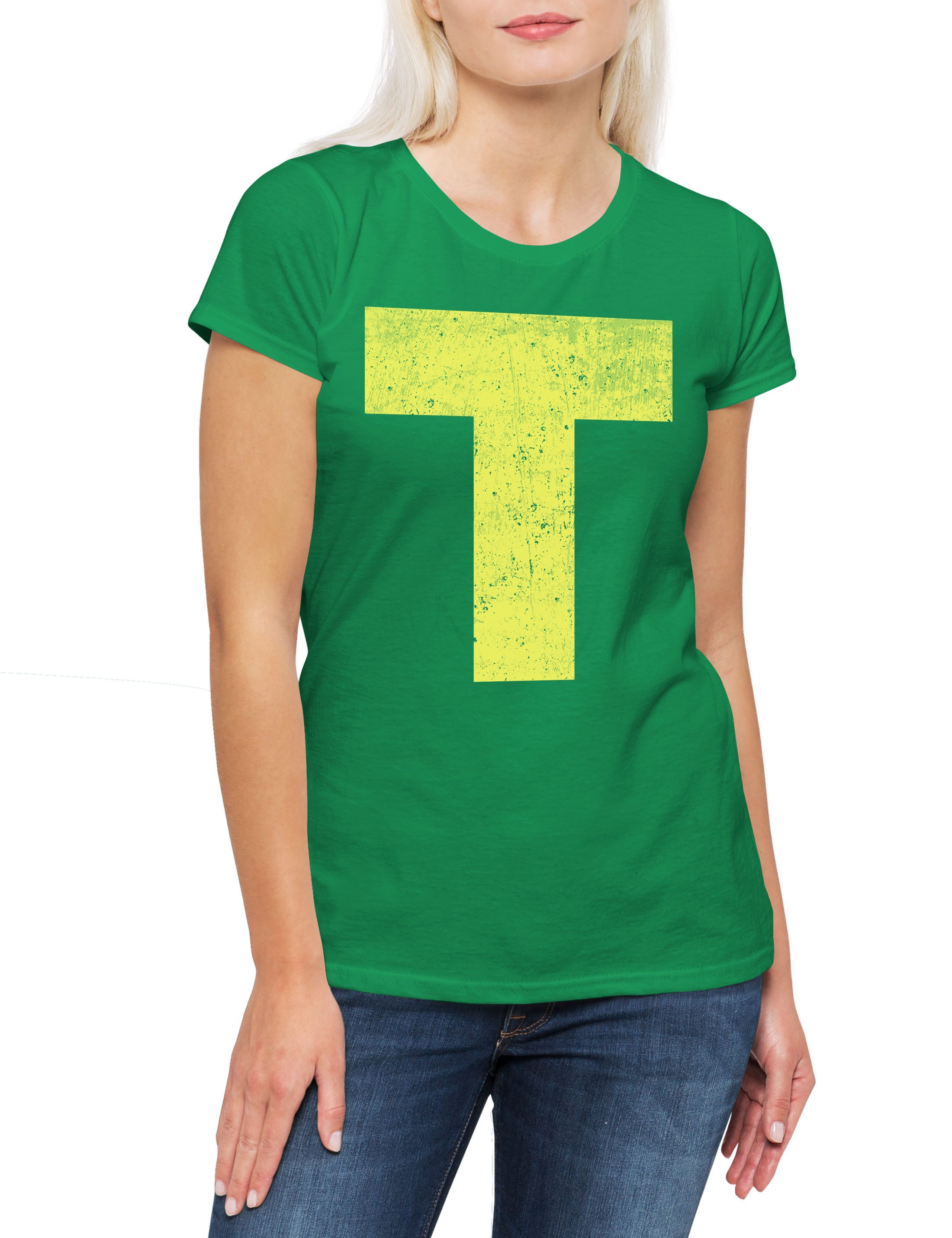 Print-Shirt Kostüm Theodore T Damen T-Shirt Fasching Karneval