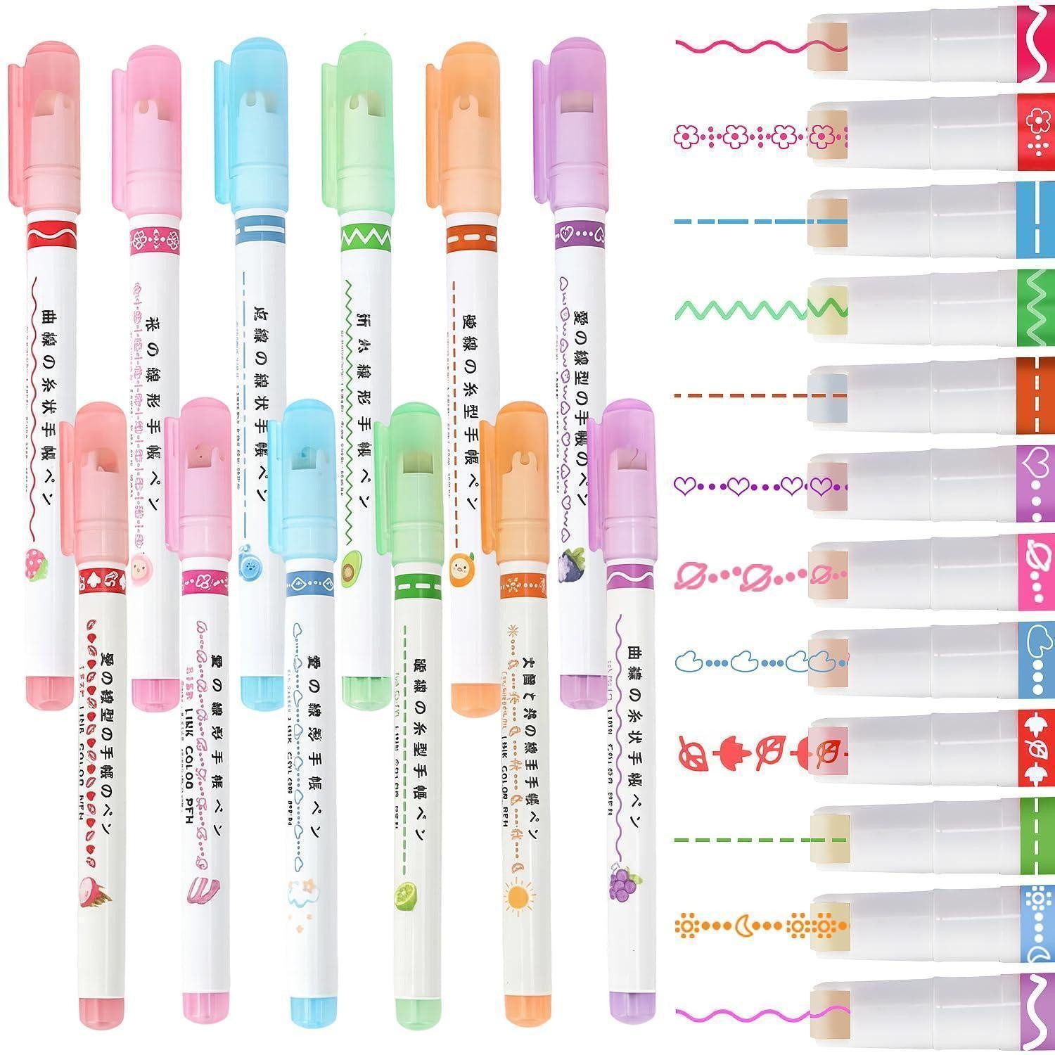 LuxusKollektion Marker Kugelschreiber mit Stempelspitze 12er-Pack