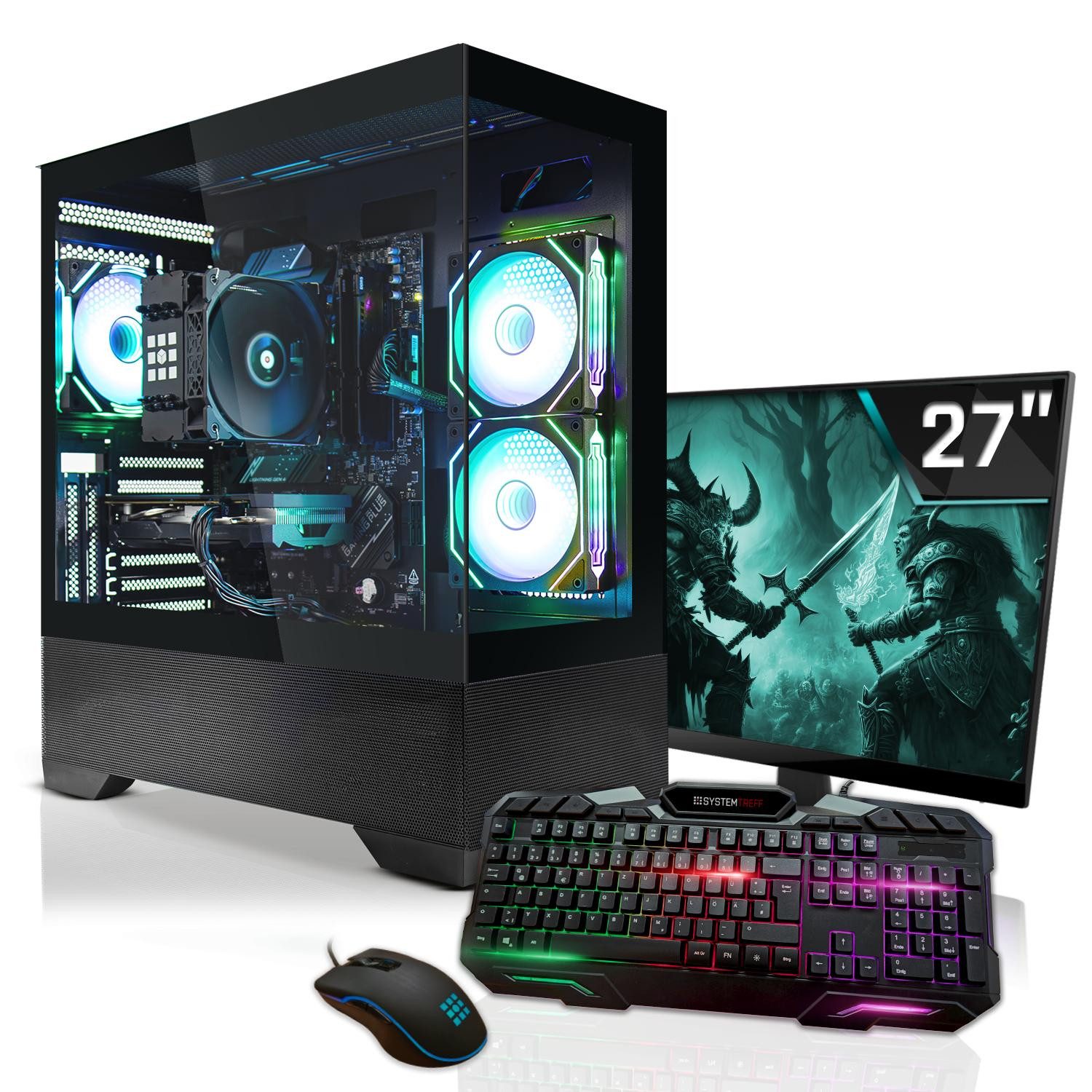 SYSTEMTREFF AMD Ryzen 7 5700X mit Nvidia GeForce RTX 5070 12GB Gaming-PC-Komplettsystem (27", AMD 5700X 5700X, Nvidia GeForce RTX 5070, 32 GB RAM, 1000 GB SSD)