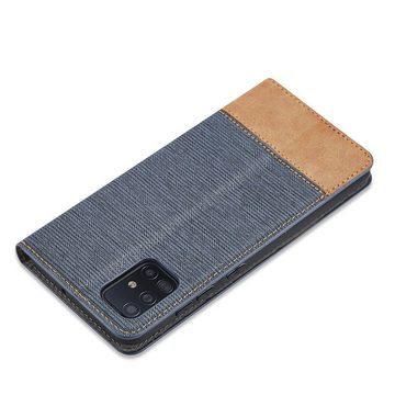 FITSU Handyhülle Handytasche für Samsung Galaxy A51 Hülle 6,5 Zoll, Handyhülle für Samsung A51 Schutzhülle, Flip Case mit Kartenfach Cover