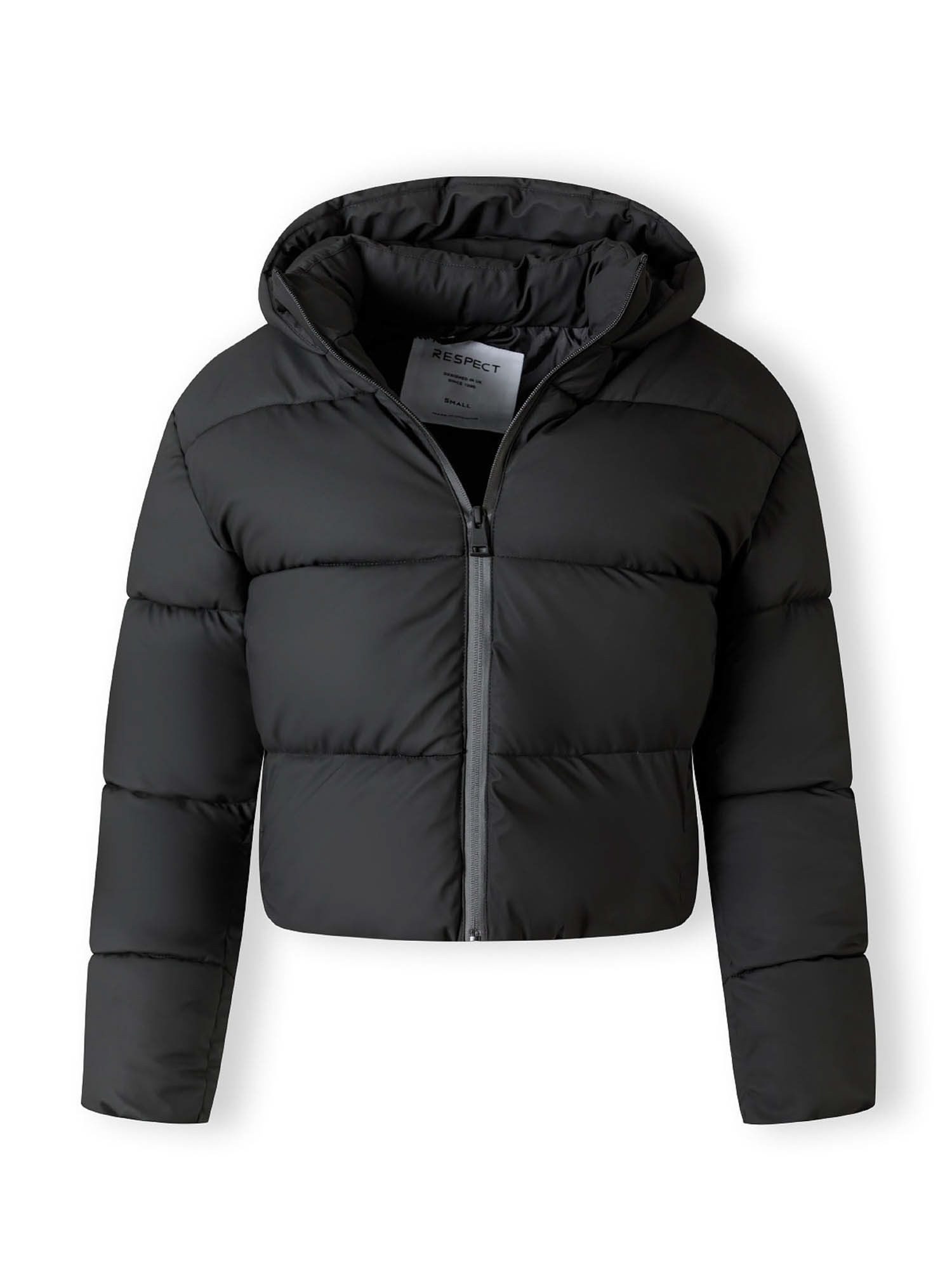 Winterjacke Kurze Steppjacke mit Kapuze, hohem Kragen, wasserabweisend (XS-XXL)