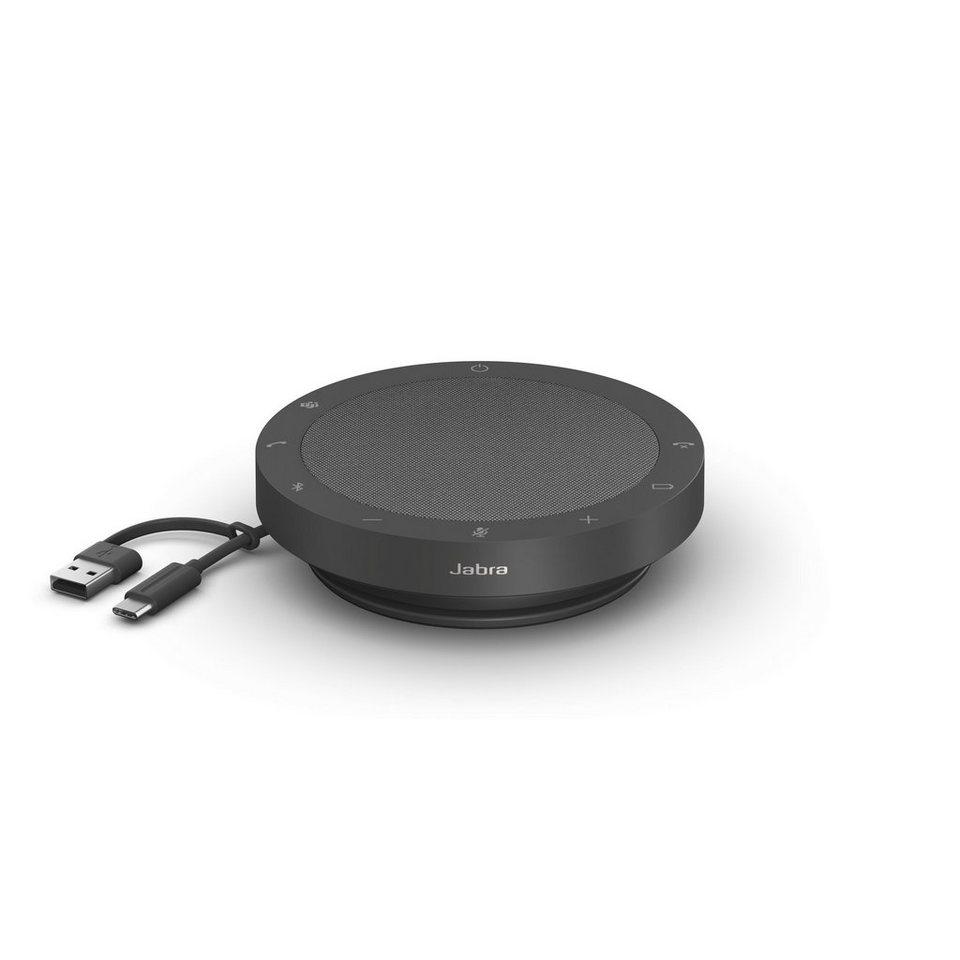 Jabra SPEAK2 55 MS Bluetooth-Lautsprecher (Bluetooth, USB- & Bluetooth-Konferenzlösung),  Freisprechlösung mit 50 mm großem Breitbandlautsprecher und Breitband-Audio