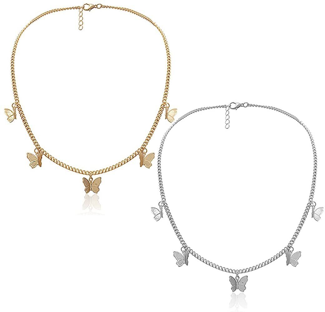 Leway Collier »2 Stücke Frauen Choker Halskette Schmetterling Dekorative  Legierung Elegant Einstellbar Zierlich Pendelles Choker Kurze Halskette«  (2-tlg) online kaufen | OTTO