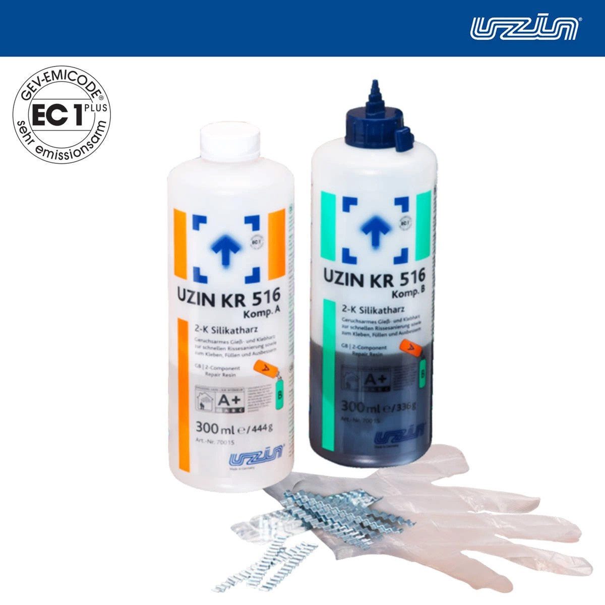 Uzin Mörtel UZIN KR 516 2-K Silikatharz Kleben von Winkelschienen, 2 x 300 ml, (1-tlg)