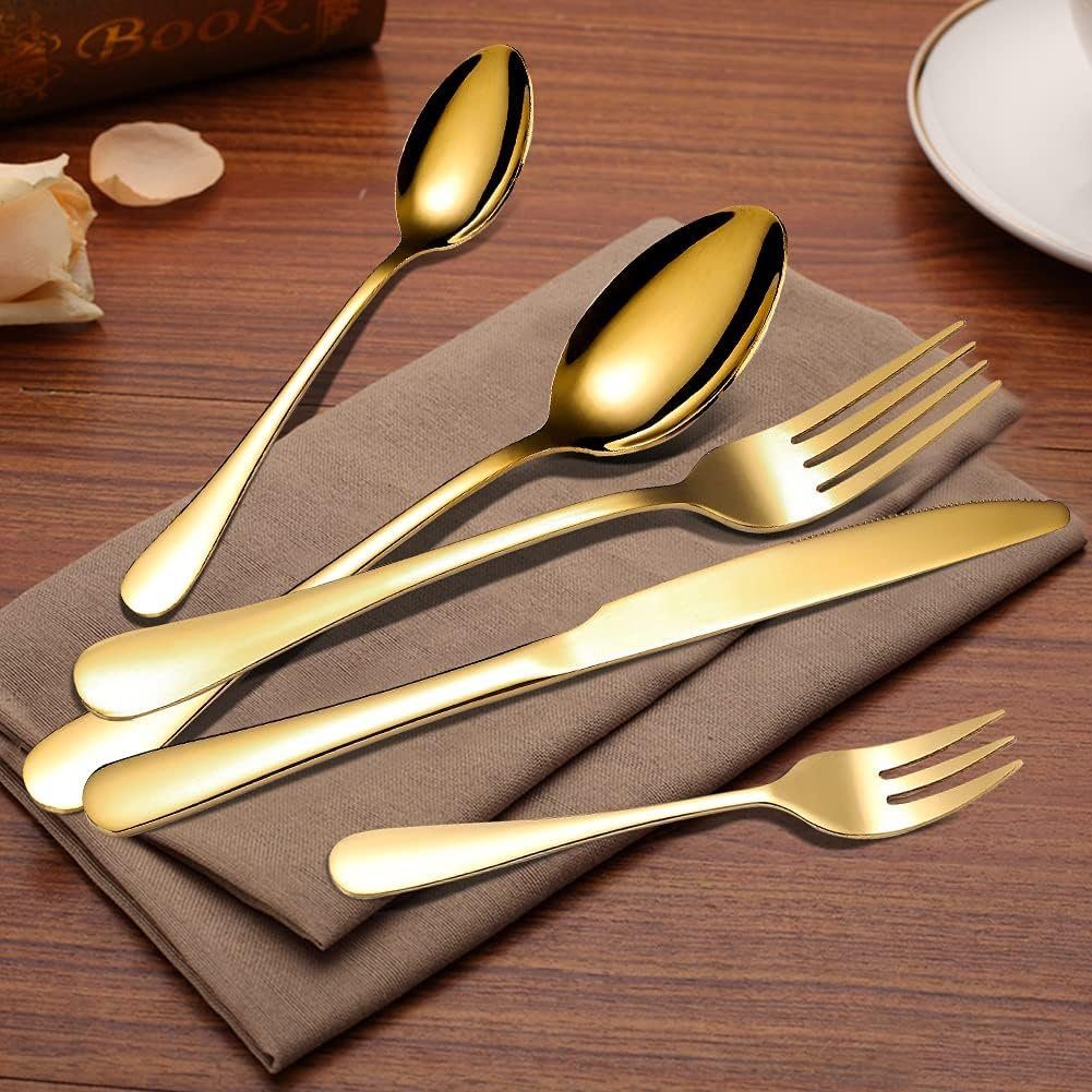 KingLux Besteck-Set 60teiliges 12 Personen Edelstahl Besteckset Essbesteck Set (60-tlg), 12 Personen, Edelstahl – Bild 3 von 5