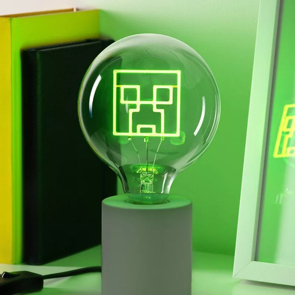 Minecraft Schreibtischlampe Minecraft Creeper LED-Neonbirne