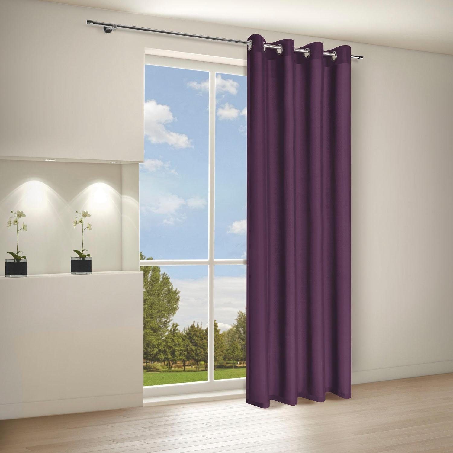 Gerster Vorhang Ilia (1 St), Ösen, transparent, Wirkware, HxB: 235x140, klasischer Uni Ösenschal