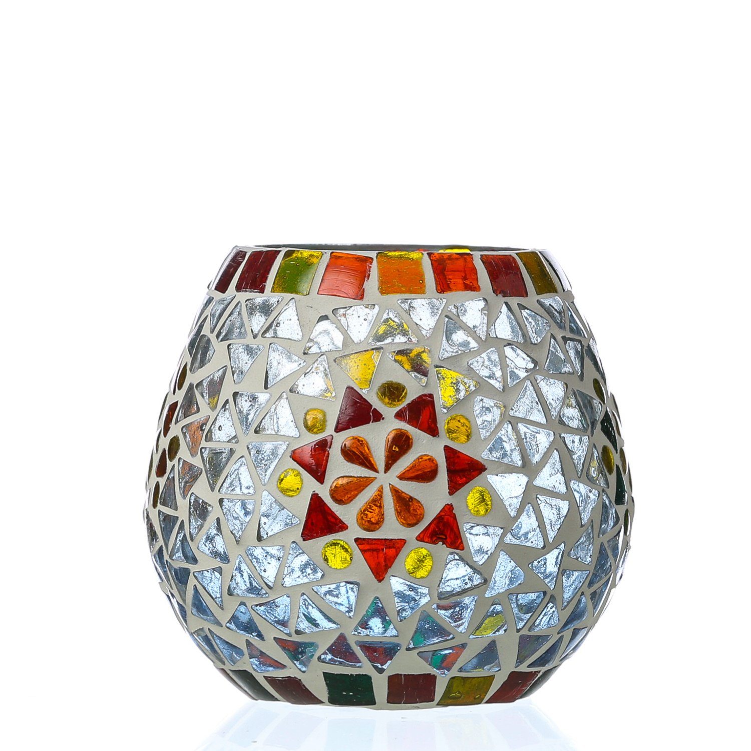 MARELIDA Windlicht »Windlicht Mosaik Glas Kerzenhalter Teelichthalter  Teelichtglas H: 11cm weiß« (1 St) online kaufen | OTTO