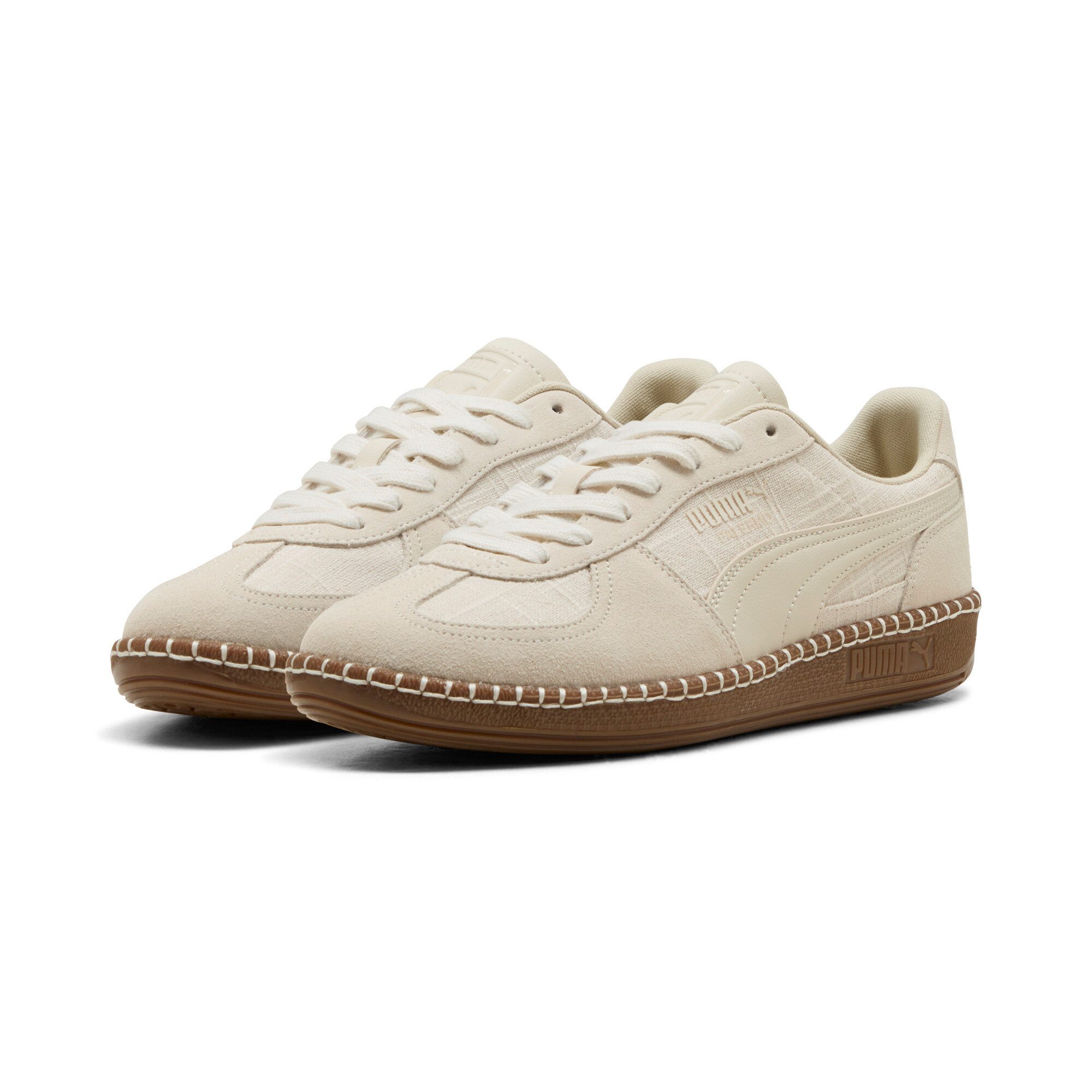 PUMA PALERMO STRAW Sneaker mit profiliertem Laufsohlenprofil, mit Gummilaufsohle, mit Schnürung