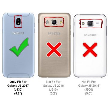 CoolGadget Handyhülle Magnet Case Handy Tasche für Samsung Galaxy J5 2017 5,2 Zoll, Hülle Klapphülle Ultra Slim Flip Cover für Samsung J5 2017 Schutzhülle