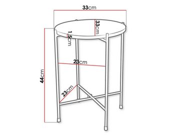 MIRJAN24 Couchtisch Togero, Beine aus Metall-Rohrrahmen, schwarz pulverbeschichtet