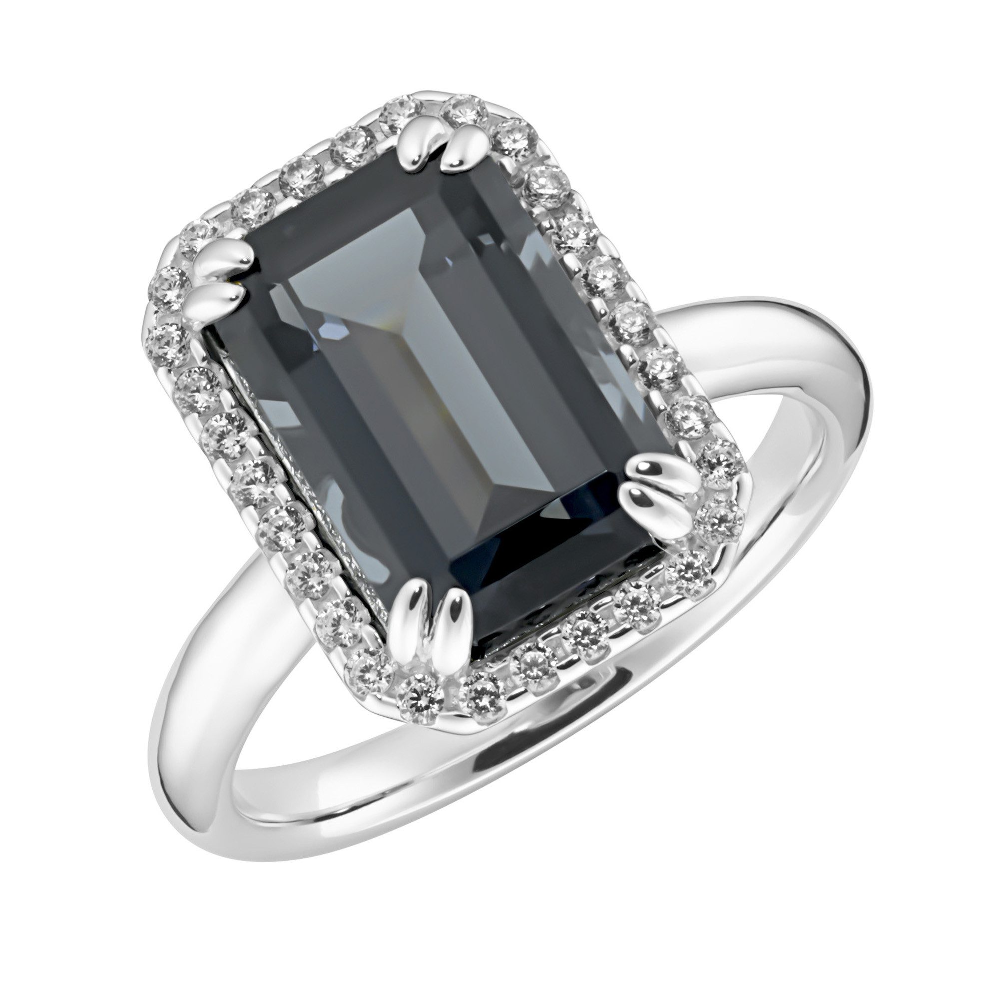 GIORGIO MARTELLO MILANO Silberring mit Zirkonia und grauem Kristallstein, S günstig online kaufen