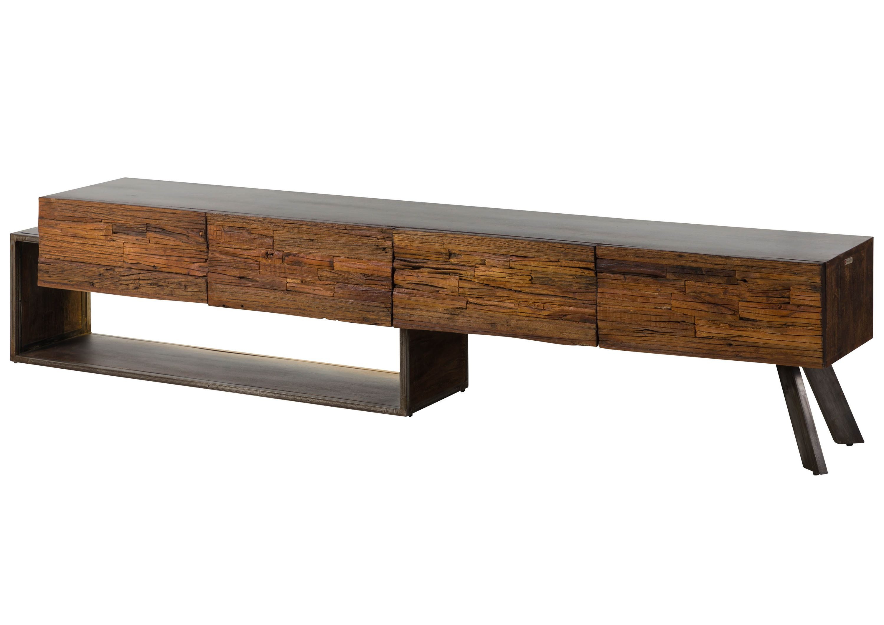 Massivmoebel24 Lowboard (Akazie / Altholz 240x40x50 günstig online kaufen