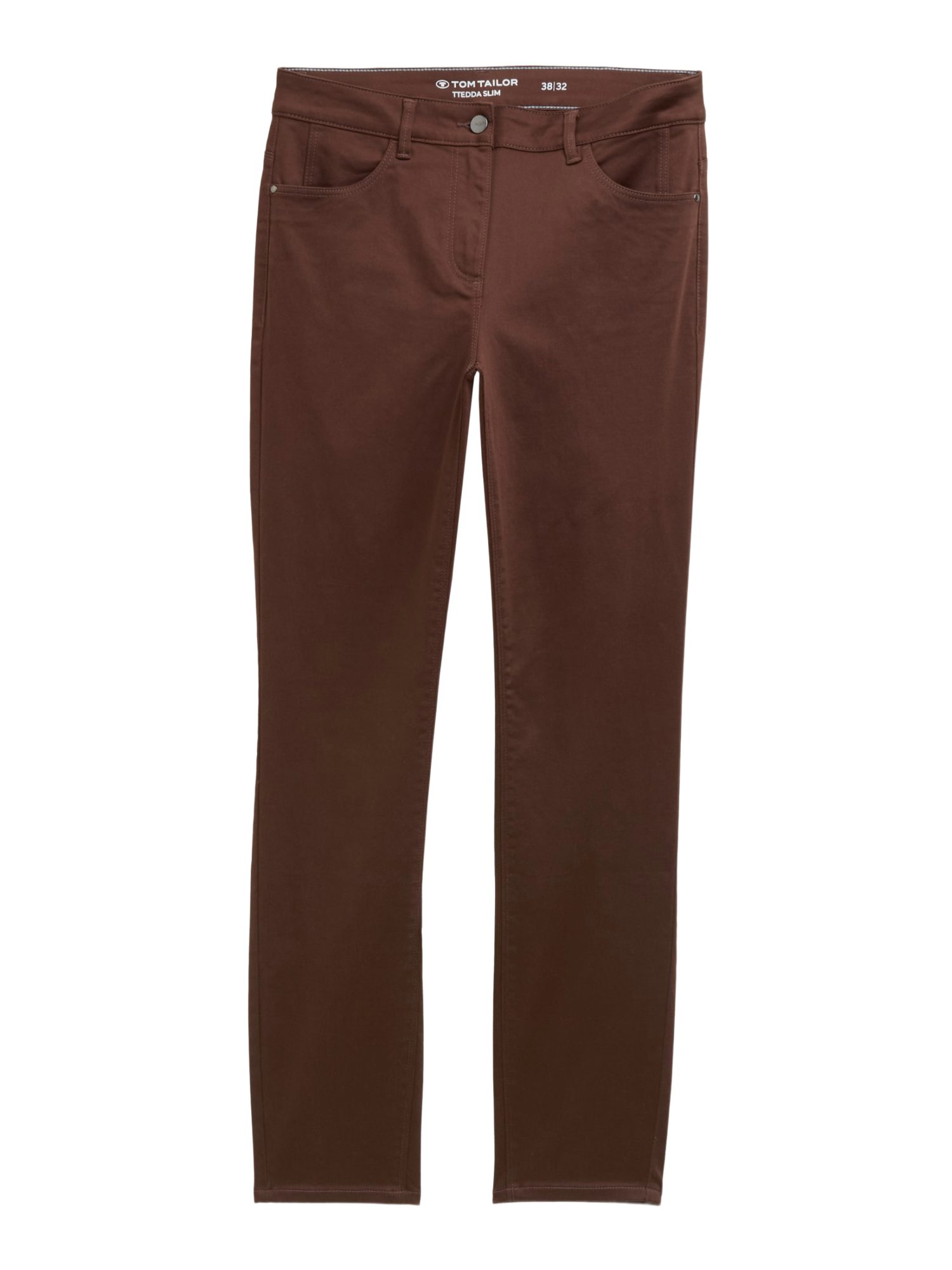 TOM TAILOR Chinohose H braun,Basic,Baumwolle,Unifarben,Slim Fit,Mittel