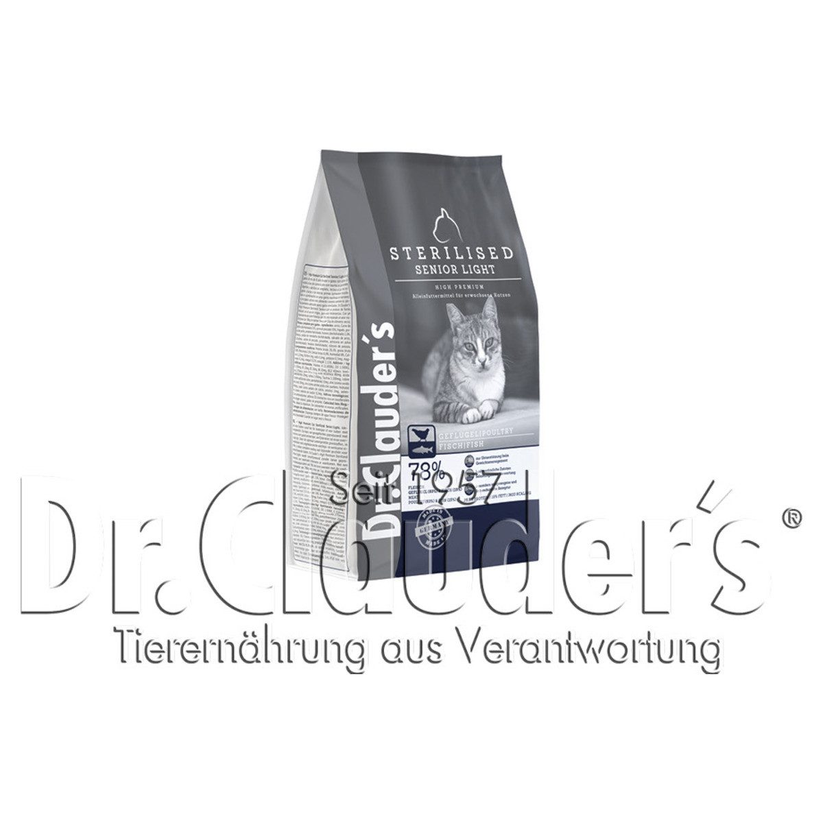 Dr. Clauder's High Premium Sterilized Senior/Light 400 g, Trockenfutter für: Katze