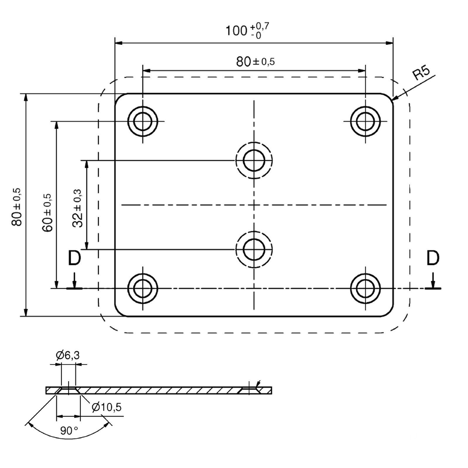 SO-TECH® Tischaufsatz Barkonsole COUNTER Aluminium massiv Höhe 178 mm, (1-St), schräg 60°, schwarz eloxiert – Bild 5 von 5