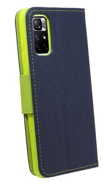 cofi1453 Handyhülle Hülle Fancy für XIAOMI REDMI NOTE 11s 5G Blau-Grün 6,6 Zoll, Kunstleder Schutzhülle Handy Wallet Case Cover mit Kartenfächern