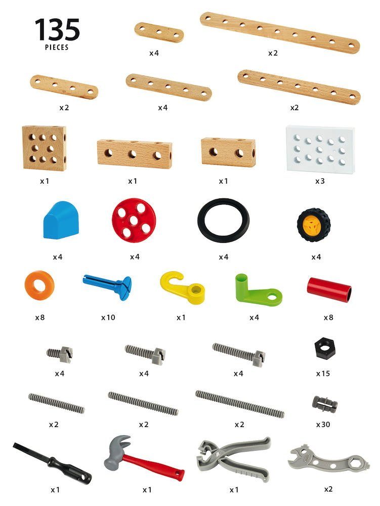 BRIO® Brio Spielzeug Bausystem Builder Konstruktion Set 135 Teile 34587 Spielbausteine