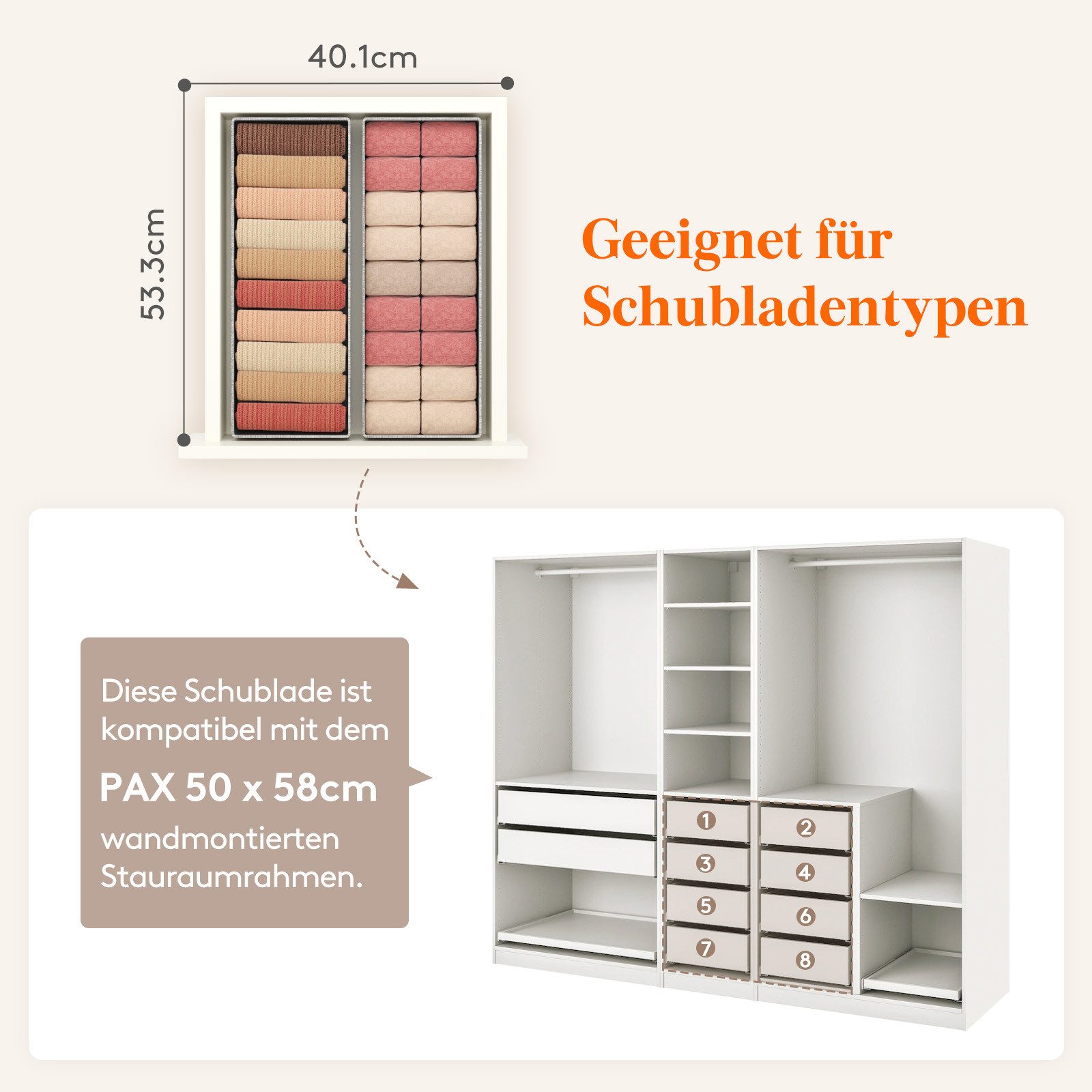 Lifewit Aufbewahrungsdose Schubladen Organizer, Kleiderschrank Organizer, S günstig online kaufen