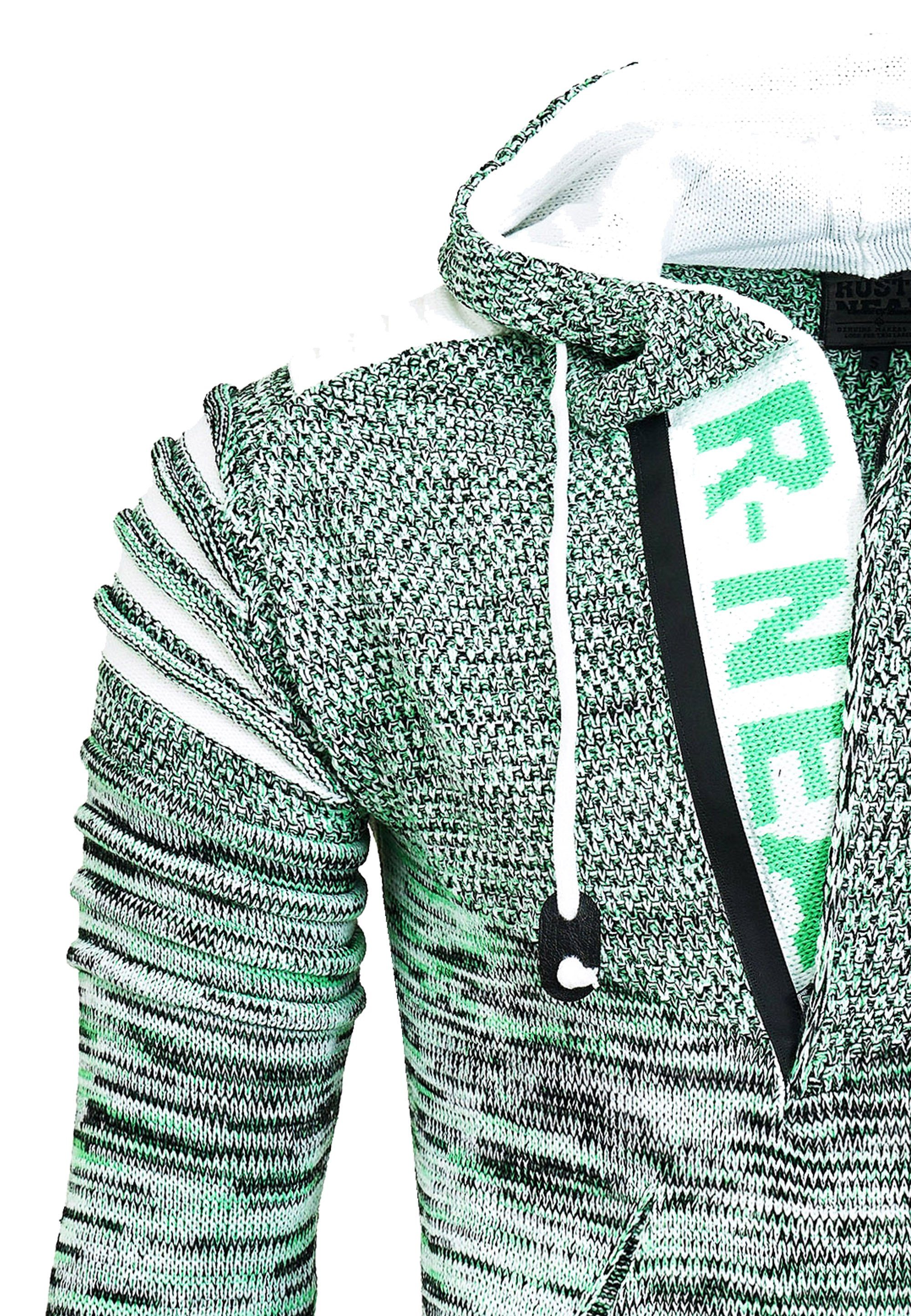 Rusty Neal Kapuzensweatshirt in mint Strickdesign modernem
