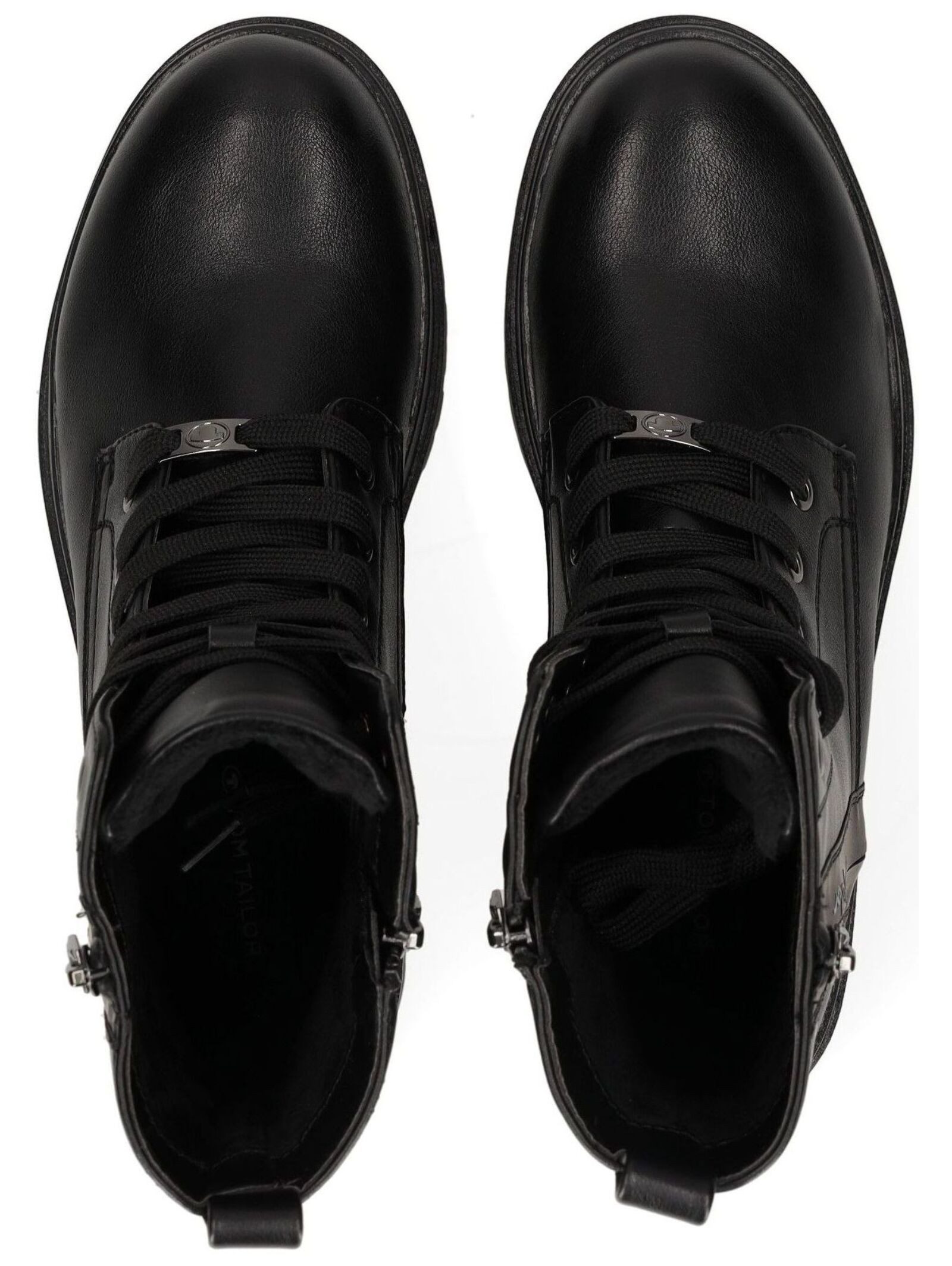TOM TAILOR Tom Tailor Stiefelette Lederimitat Schnürstiefelette