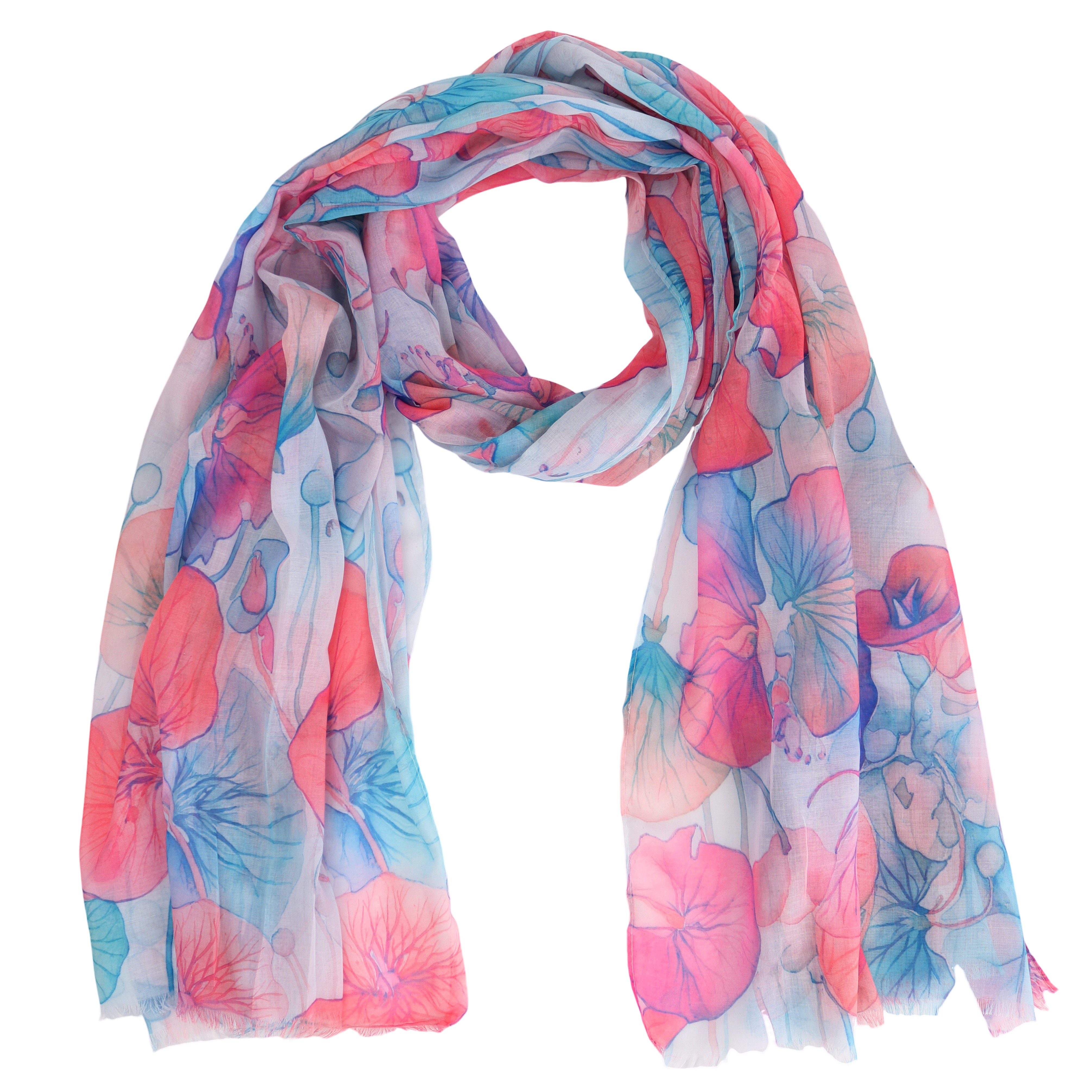 MIRROSI Modeschal Weicher & Leicht Großes Schal, ca.75x180cm, Lotus Print, günstig online kaufen