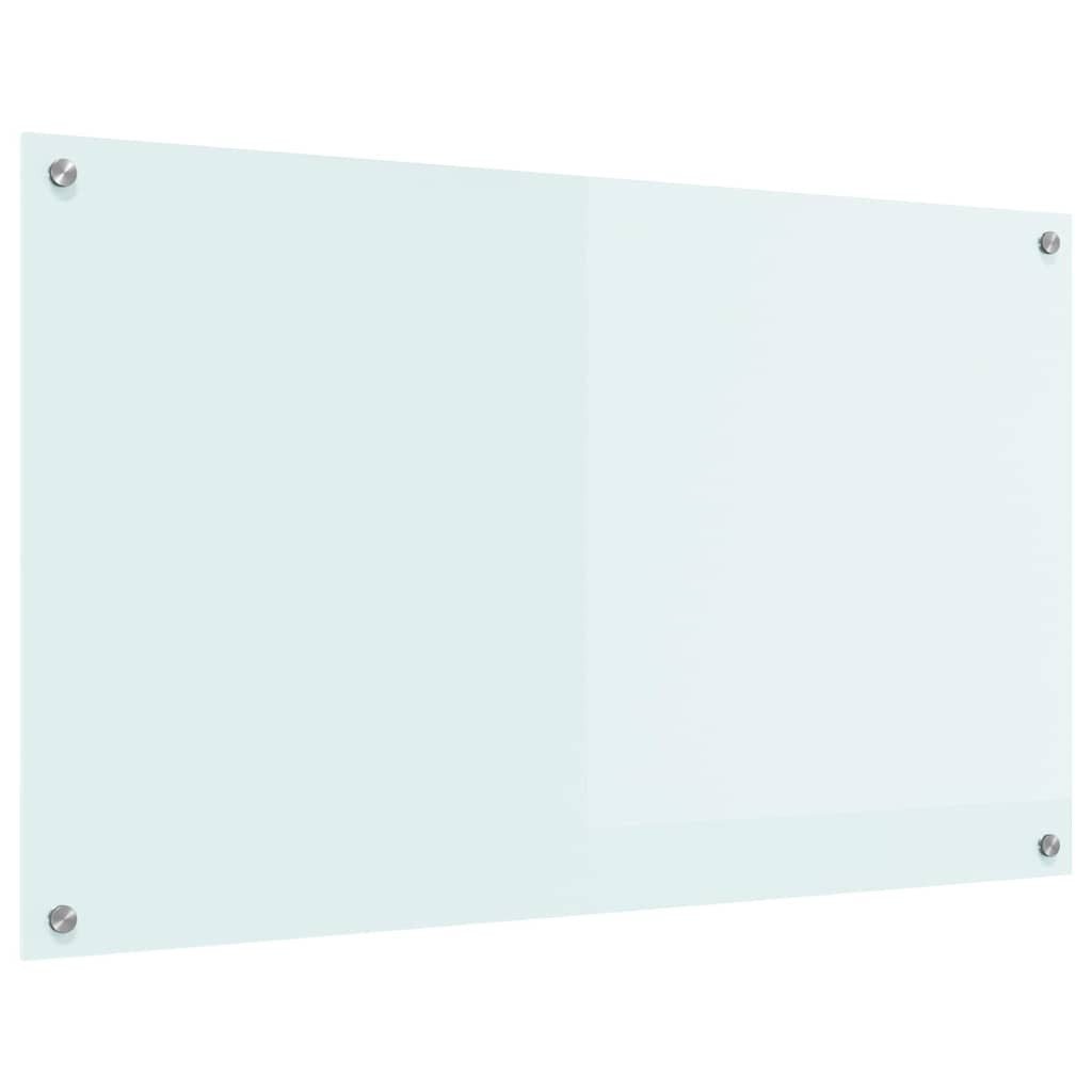 vidaXL Küchenrückwand Küchenrückwand Spritzschutz Küchenblende Weiß 100 x 60 x 0,8 cm Gehärt