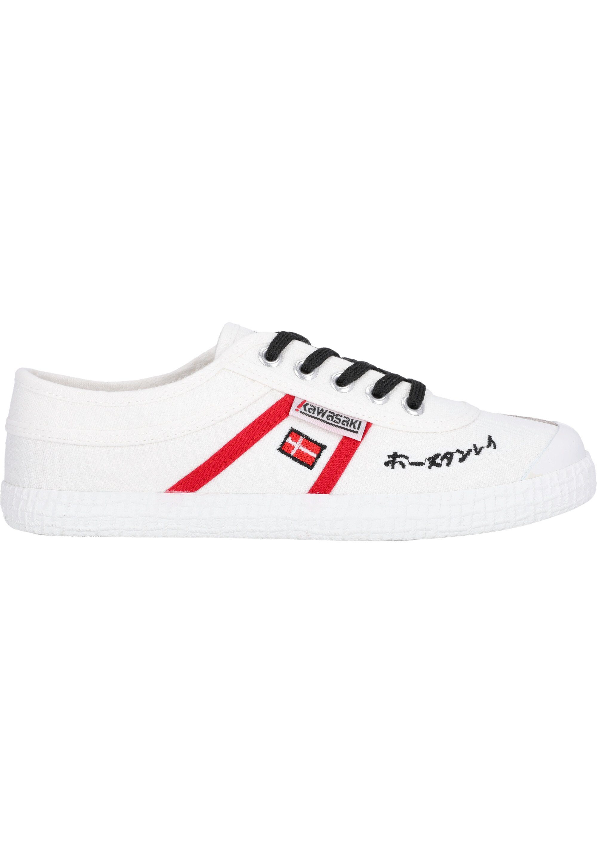 Signature Kawasaki weiß Retrodesign im Sneaker trendigen