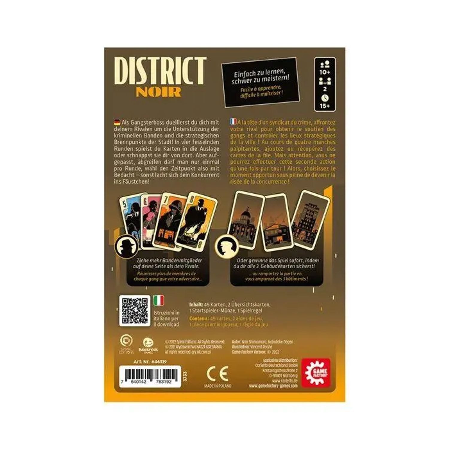 BrainBox Spiel Game Factory - District Noir