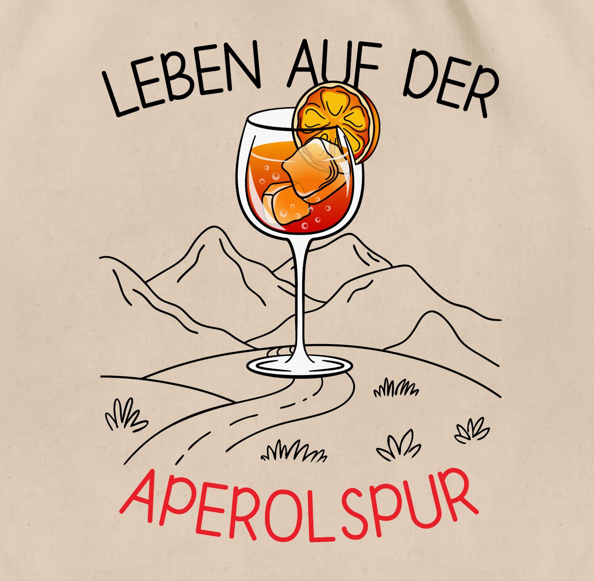 Shirtracer Turnbeutel Leben auf der Aperolspur, günstig online kaufen