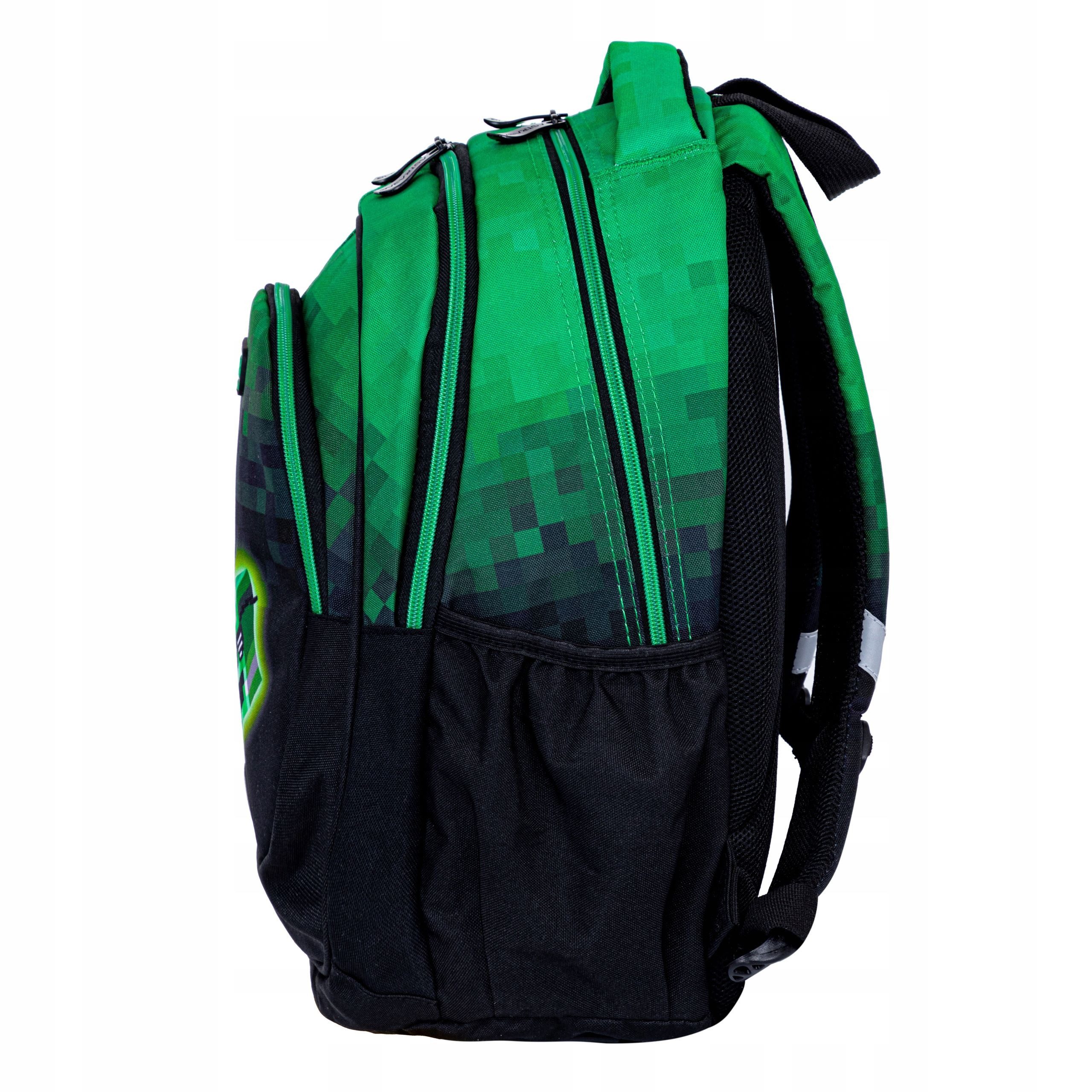 Festivalartikel Schulrucksack Schulrucksack Jungen Minecraft Pixel wasserdicht reflektierend 20L – Bild 5 von 5