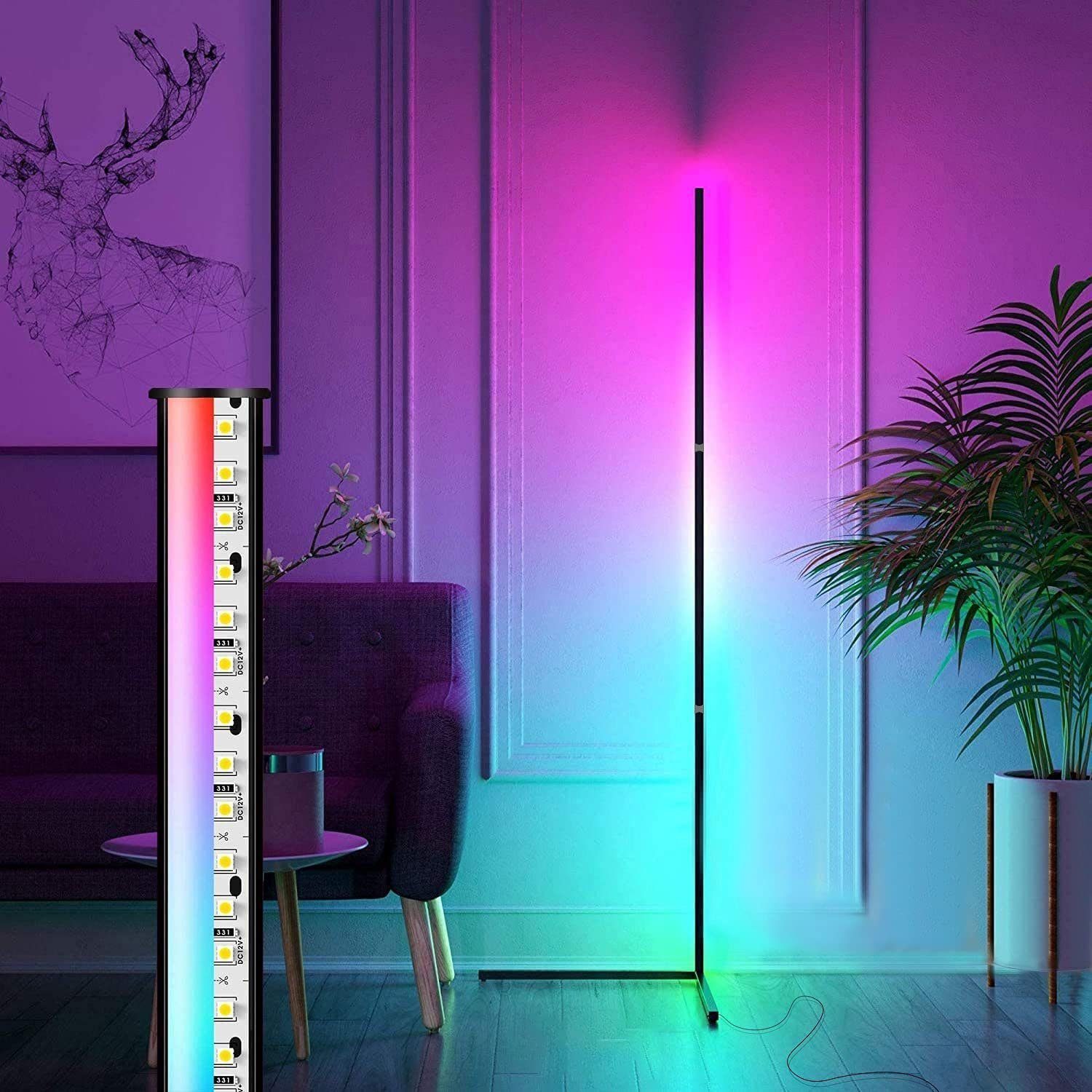 BlingBin LED Stehlampe »LED Stehlampe Stehleuchte Corner Lamp Ecklampe  Dimmbar Musik Snyc 16 Millionen Farben« online kaufen | OTTO