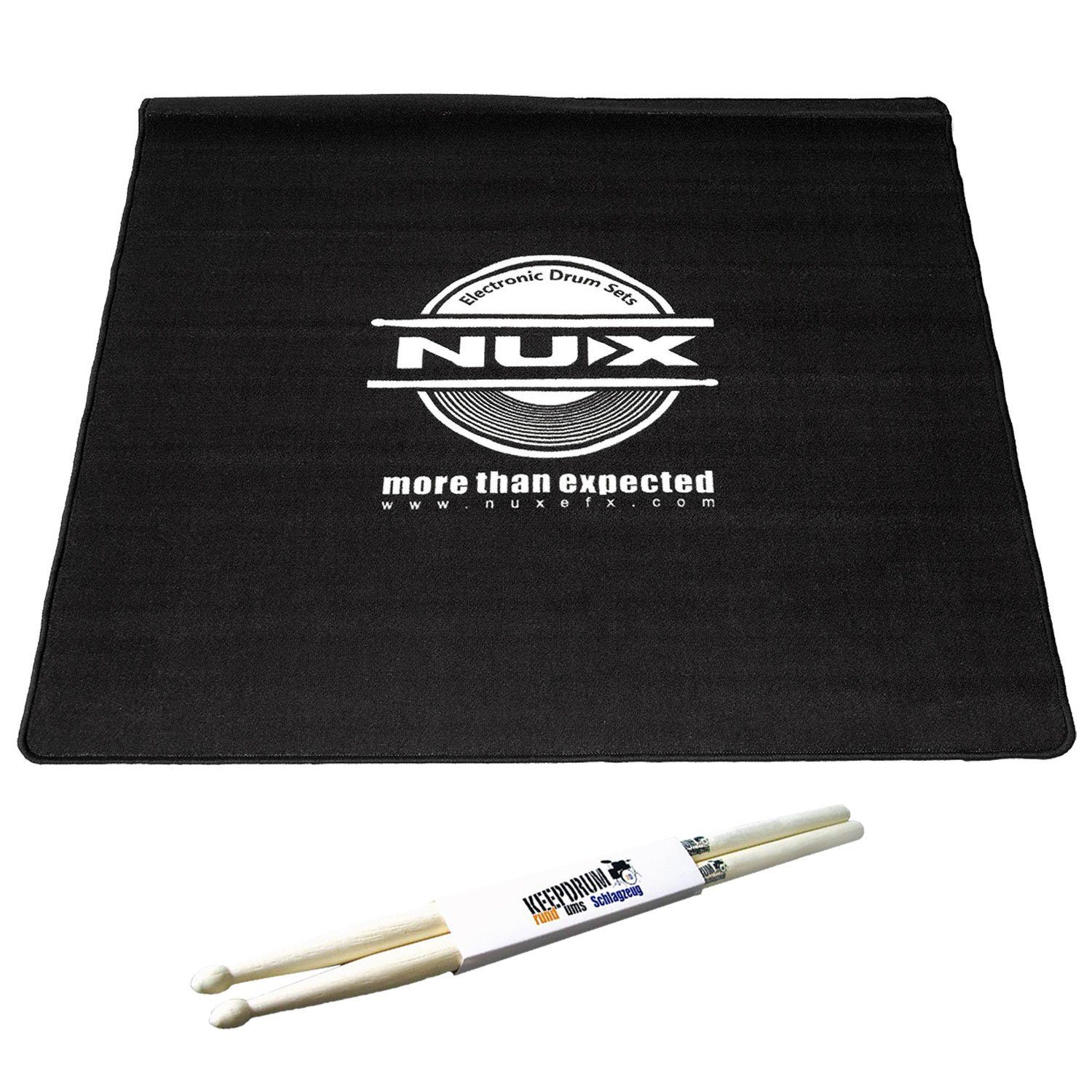 Schlagzeug Nux Schlagzeug-Teppich Drum-Rug mit Schlagzeugstöcken