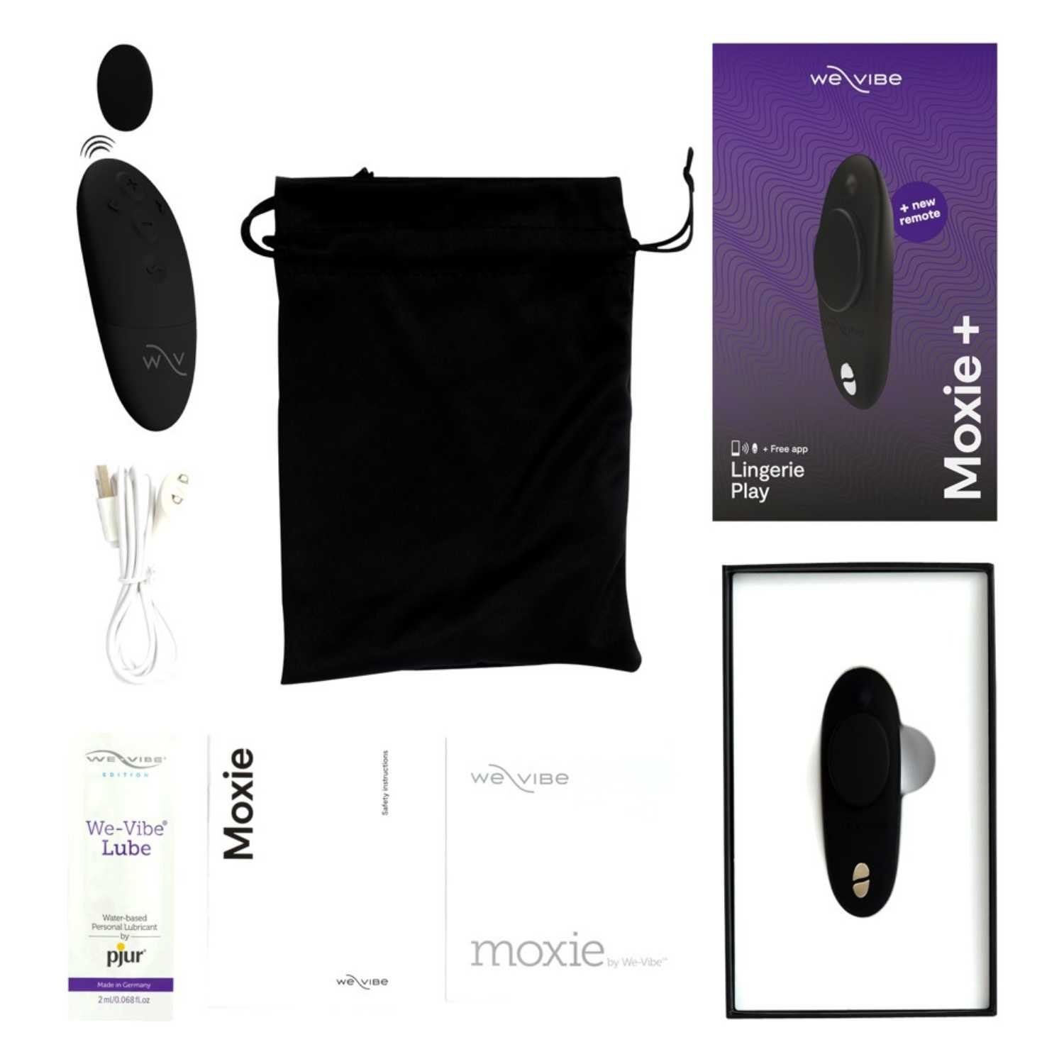 We Vibe Vibe schwarz wasserdicht,ferngesteuert,App gesteuert Moxie Slip-Vibrator We +,