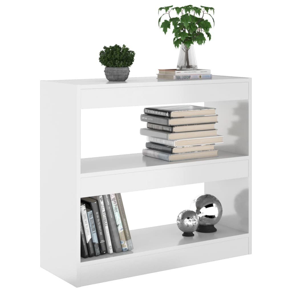 Hochglanz-Weiß cm Bücherregal/Raumteiler 80x30x72 Bücherregal furnicato