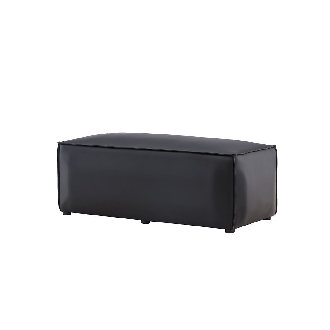 ebuy24 Pouf Palermo Pouf PU Kunstleder schwarz.