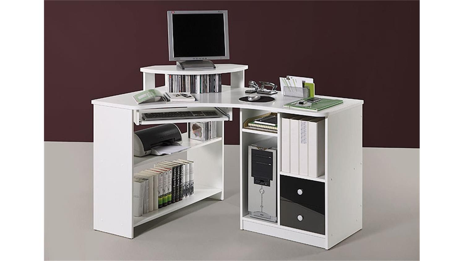 Bega Consult Schreibtisch Eckschreibtisch Tanga Sonoma Eiche weiß B/H/T ca. 97x78x137 cm – Bild 4 von 4
