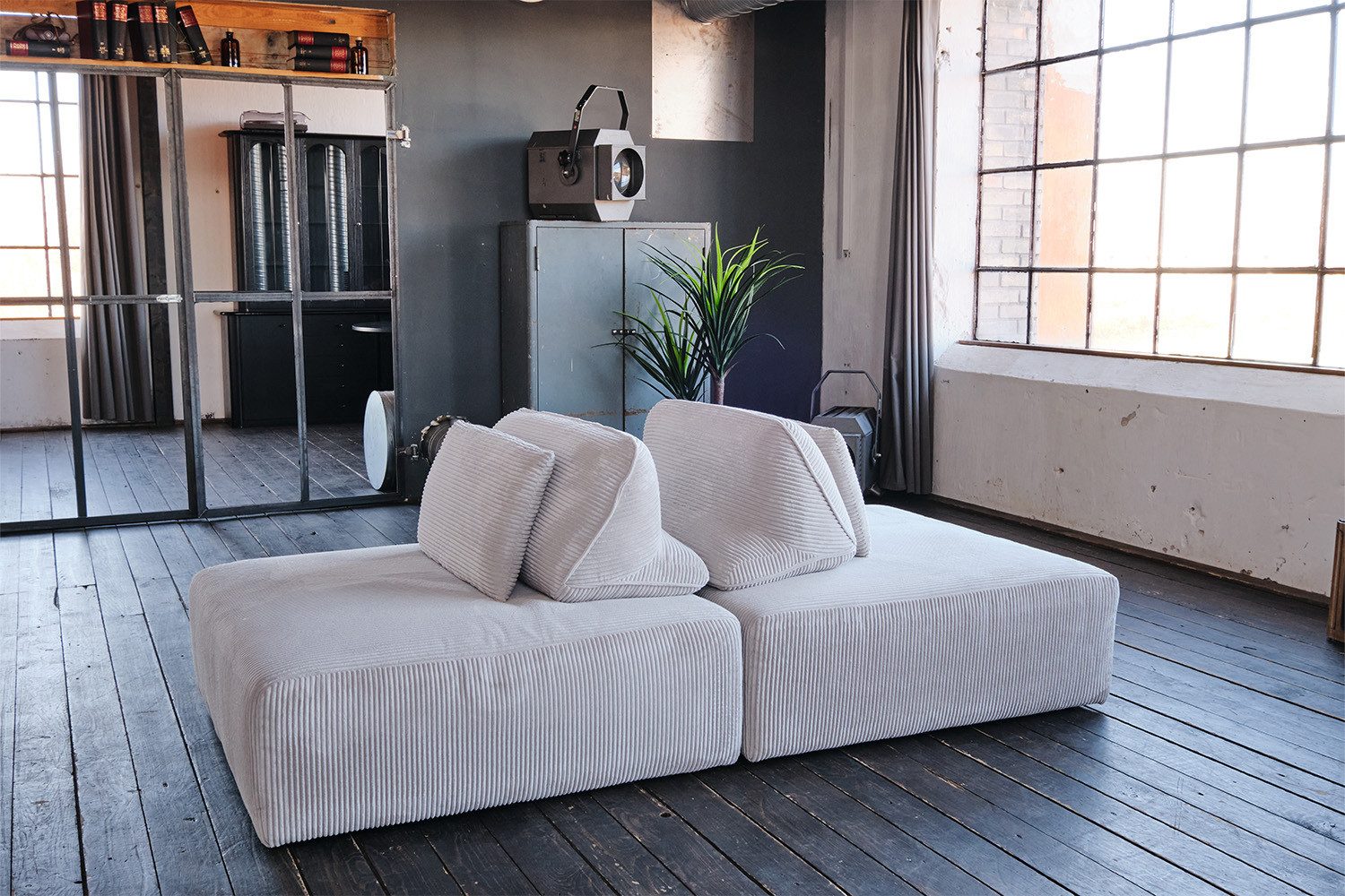 KAWOLA Sofa WIOLO SOFT Cord Sofa - Modular - Komfortabel & Flexibel - Wohnzimmer, Modulsofa mit Cordbezug. Abziehbar & vielseitig. 2 Module.