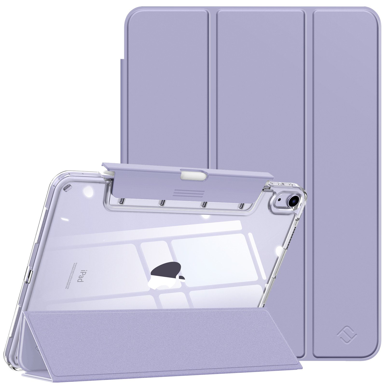 Fintie Tablet-Hülle für iPad Air 11'' M4/M3/M2(2026/2025/2024), iPad Air 5/4 Gen 2022/2020 10,9 Zoll, kristallklare Rückseite mit diskretem, einziehbarem Stifthalter