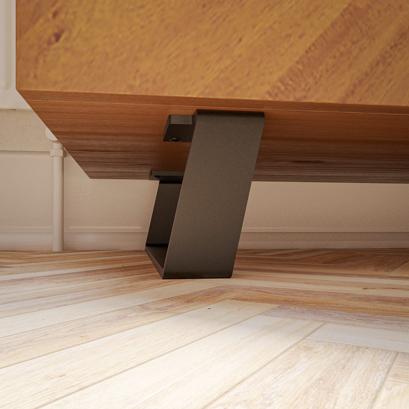 HEVVA Möbelfuß Möbelfüße MAILAND - 7 Größen 20-50 cm - Kommodenbeine, Sideboardfüße, (Set-Option: Sie können ein Set von 2 Möbelfüßen kaufen)