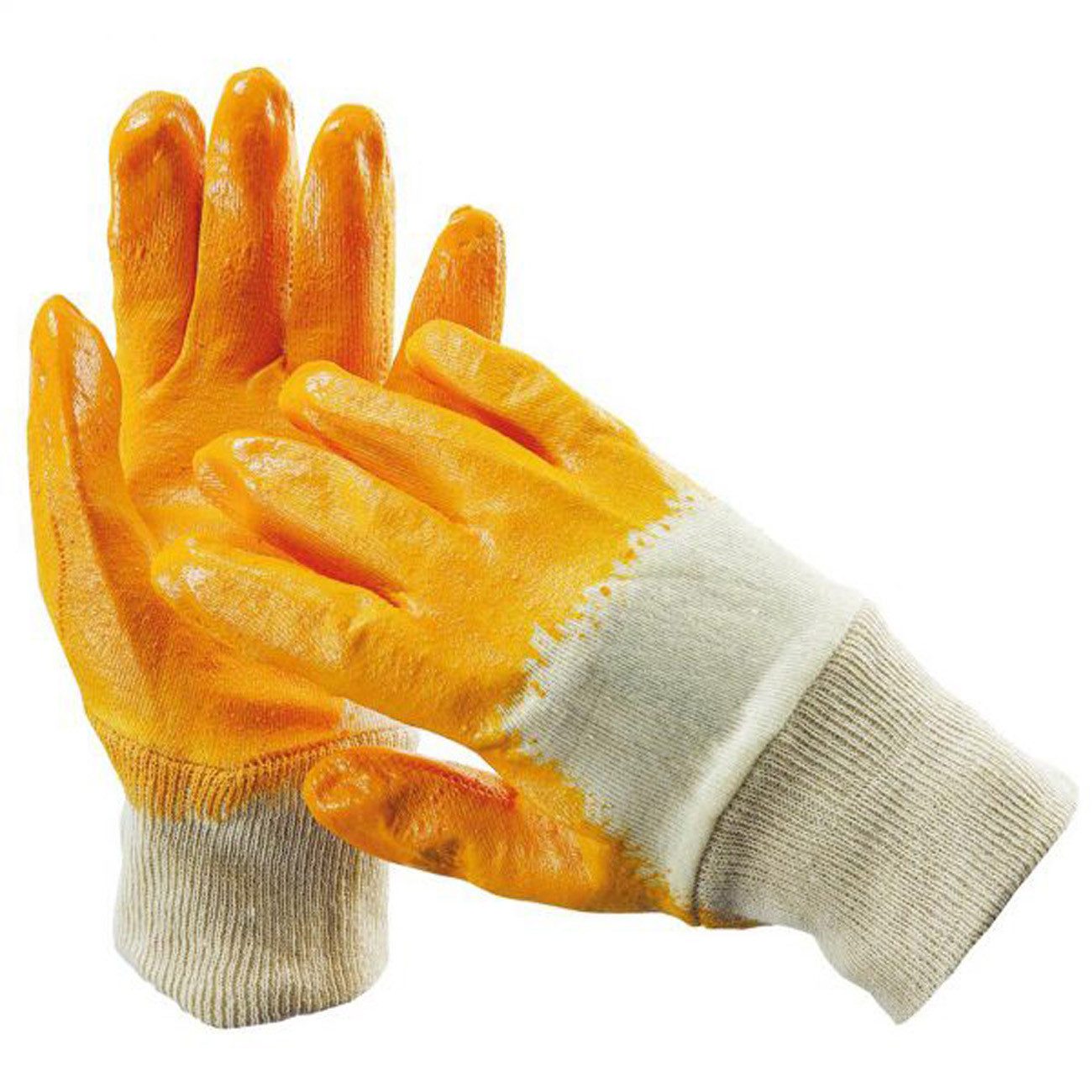 Montage-Handschuhe 10 Paar Stronghand Arbeitshandschuhe 0515 Baumwoll-Trikot Nitril…
