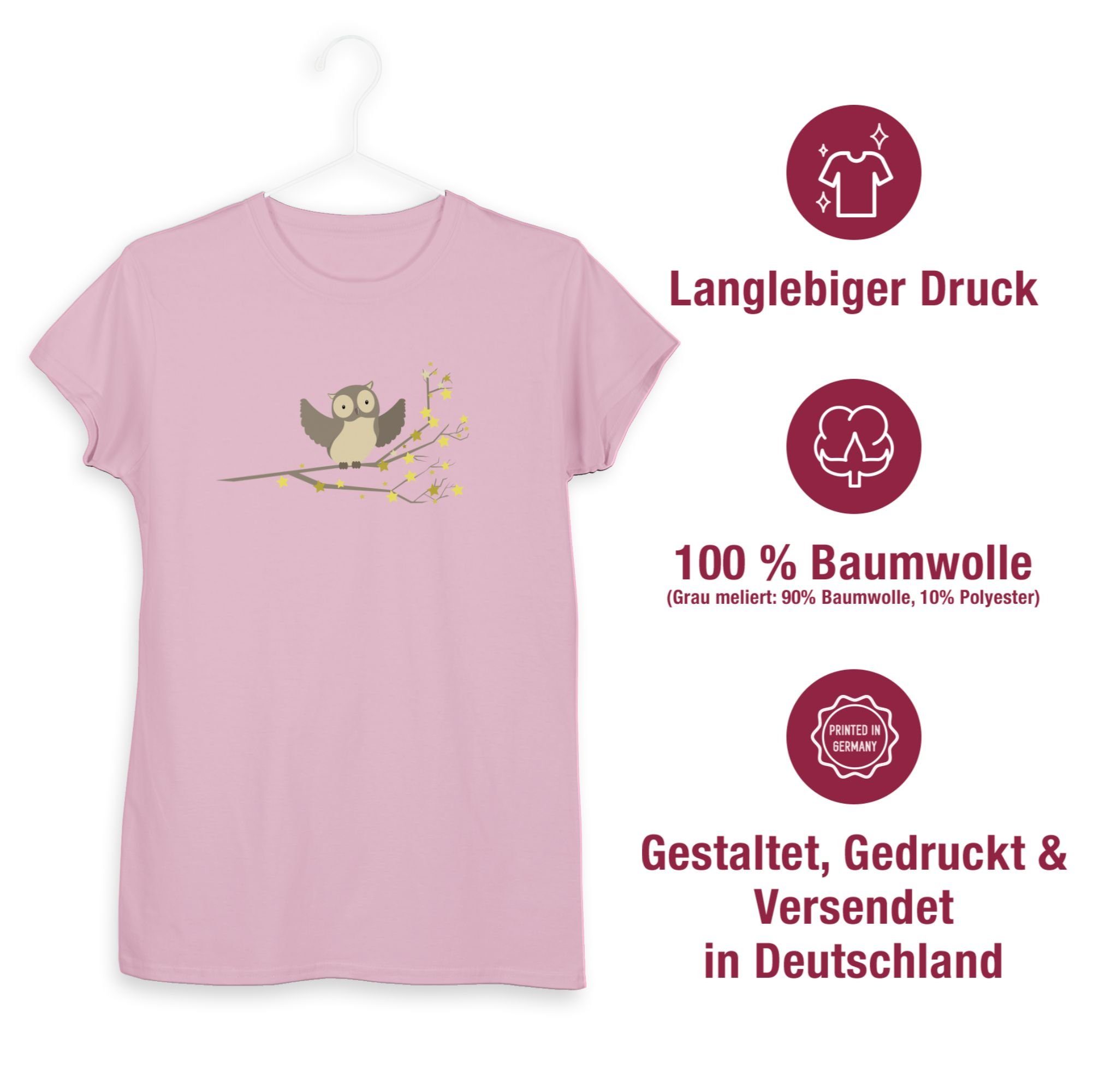 Damen Shirts Shirtracer T-Shirt kleine Eule - Vogel Zubehör - Damen Premium T-Shirt (1-tlg) Vögel Deko