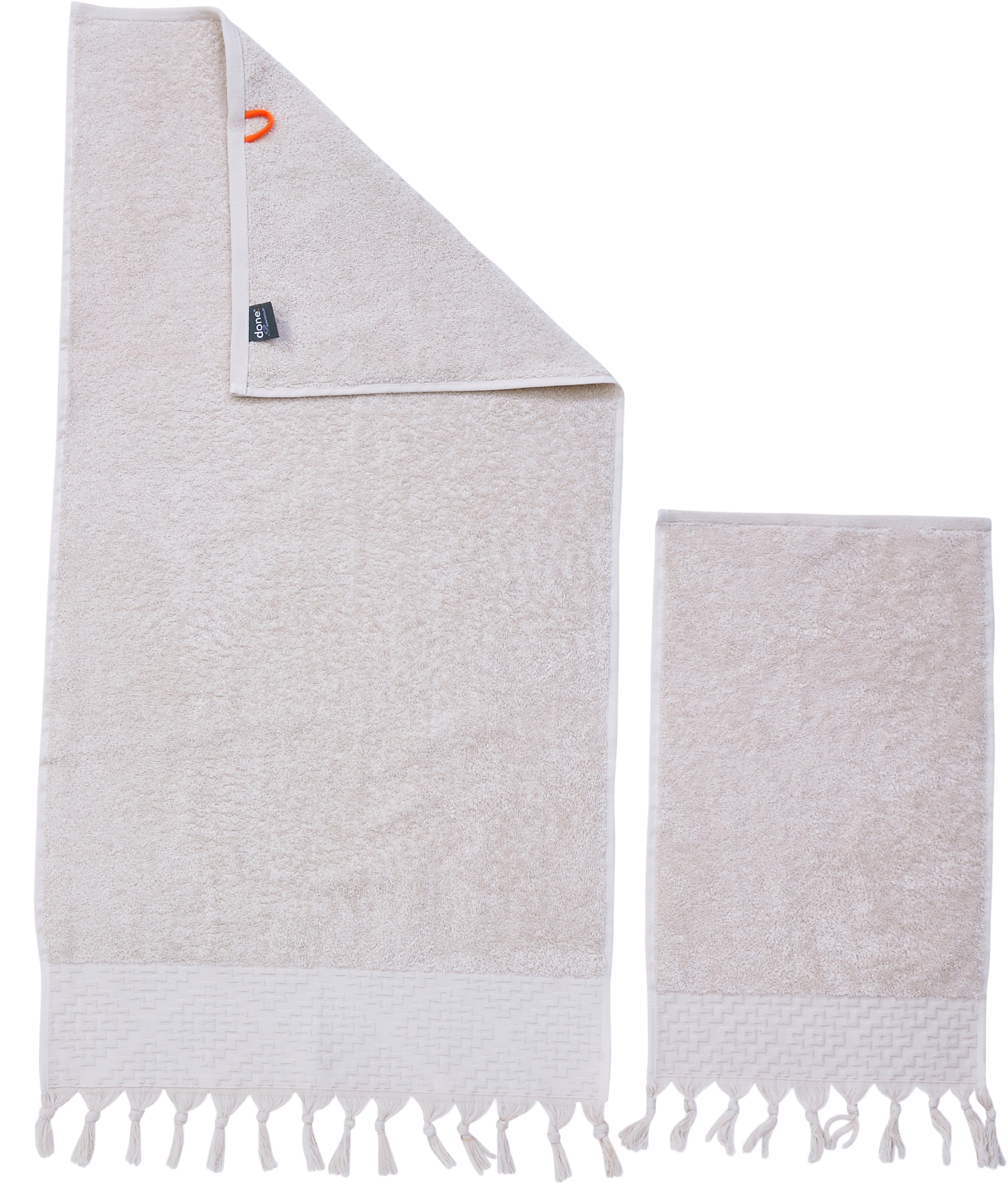 done.® Handtuch Set Provence Bohéme, Walkfrottier (Set, 4-St), Uni Farben, Boho-Style, Borte, verschiedene Set Varianten erhältlich