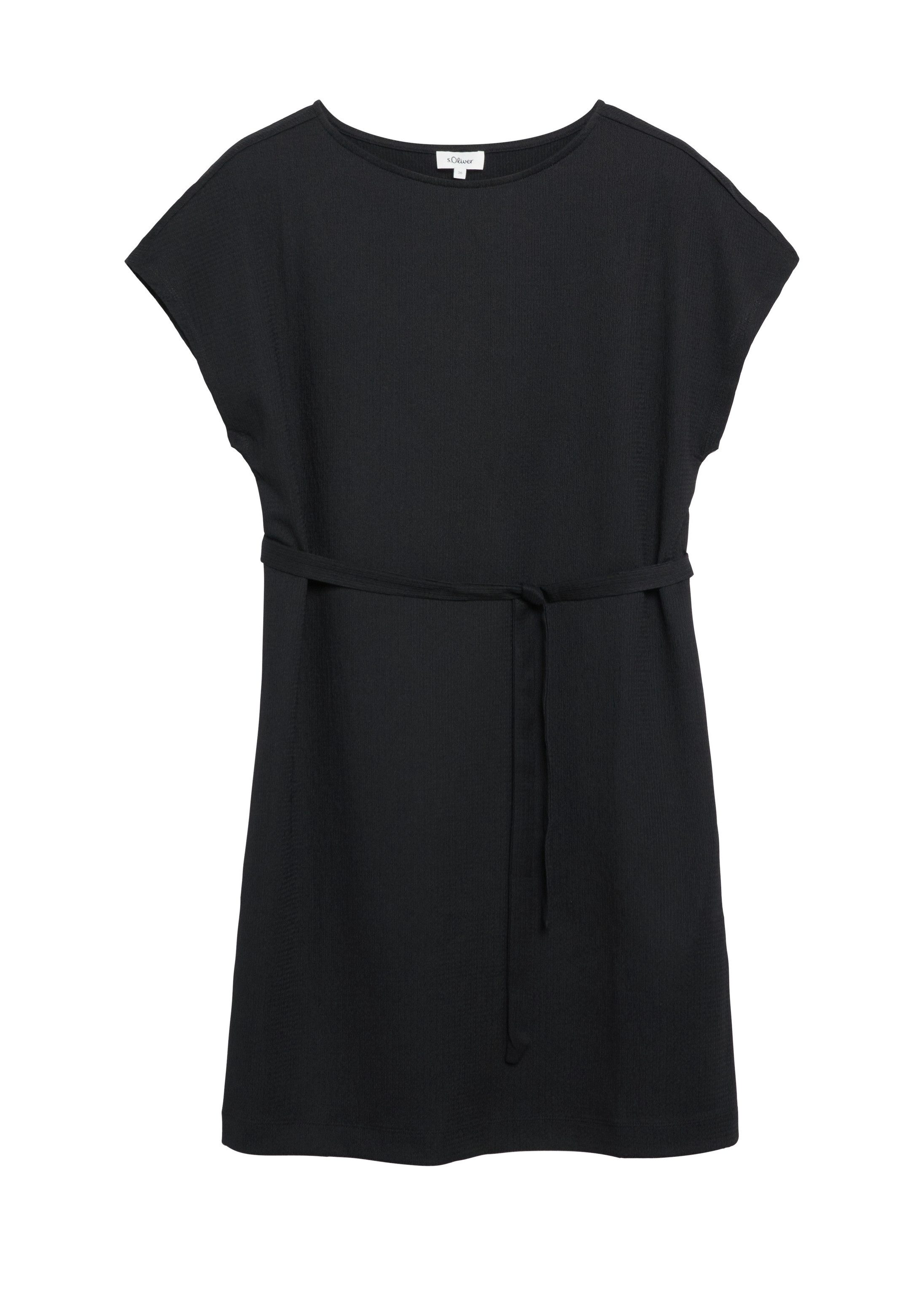 s.Oliver Minikleid Kleid Strukturiertes Jersey-Kleid im Relaxed Fit