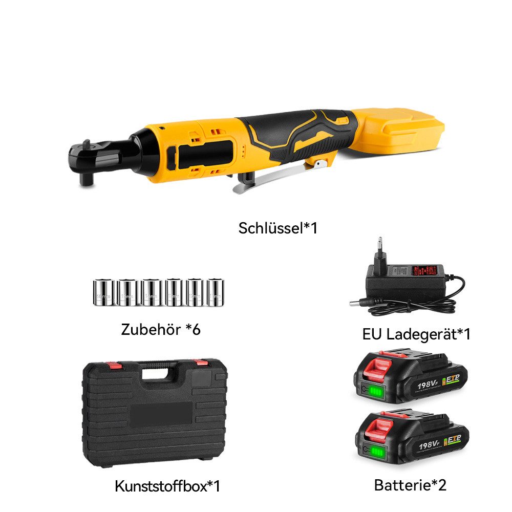 ONEVAN Akku-Multifunktionswerkzeug Akku-Ratschenschlüssel 3/8 Zoll–Elektris günstig online kaufen