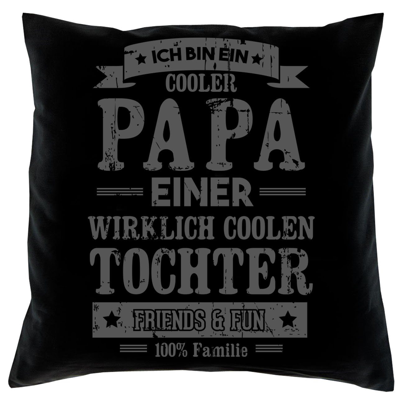 Cooler Kissen Socken Soreso® Dekokissen mit Bier einer schwarz Spruch, Vatertagsgeschenk Papa und Männer Tochter Papa